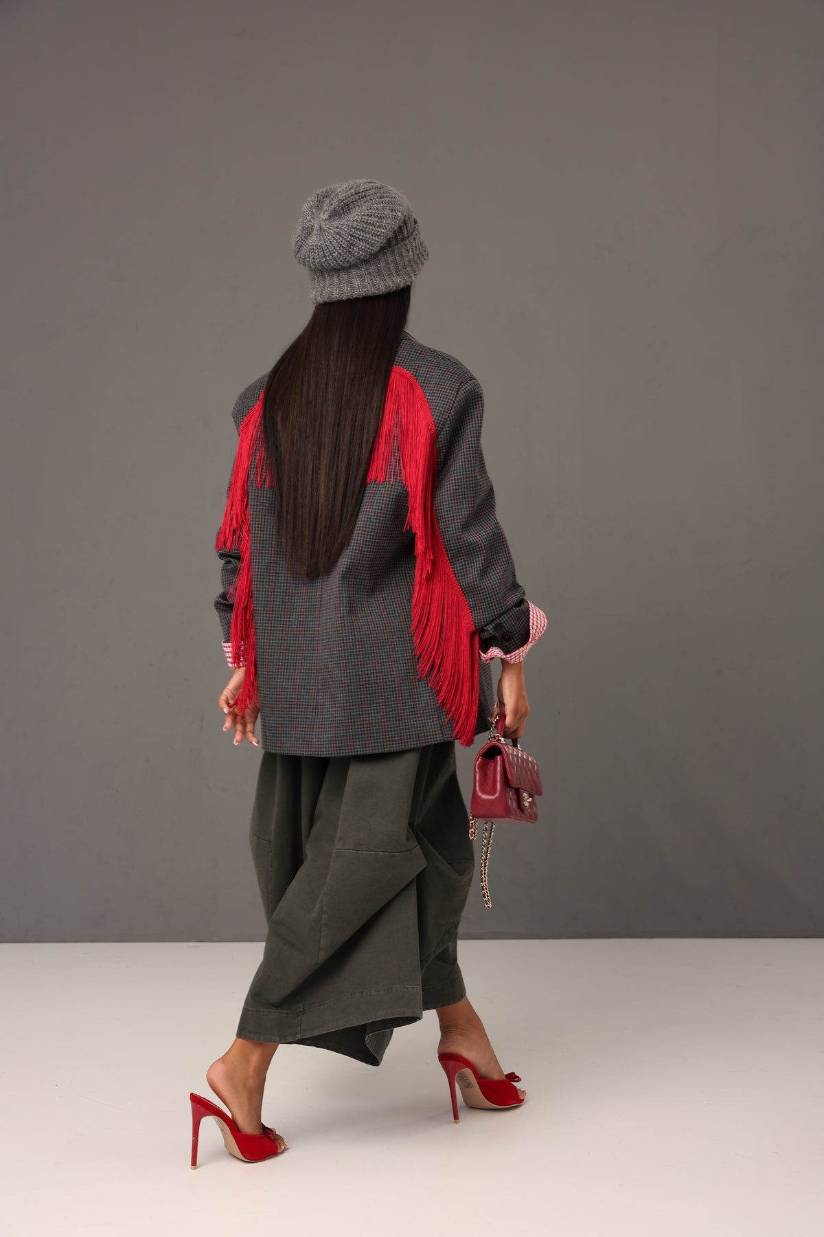 BLAZER QUADRETTI MABEL GRIGIO BY LUMINA