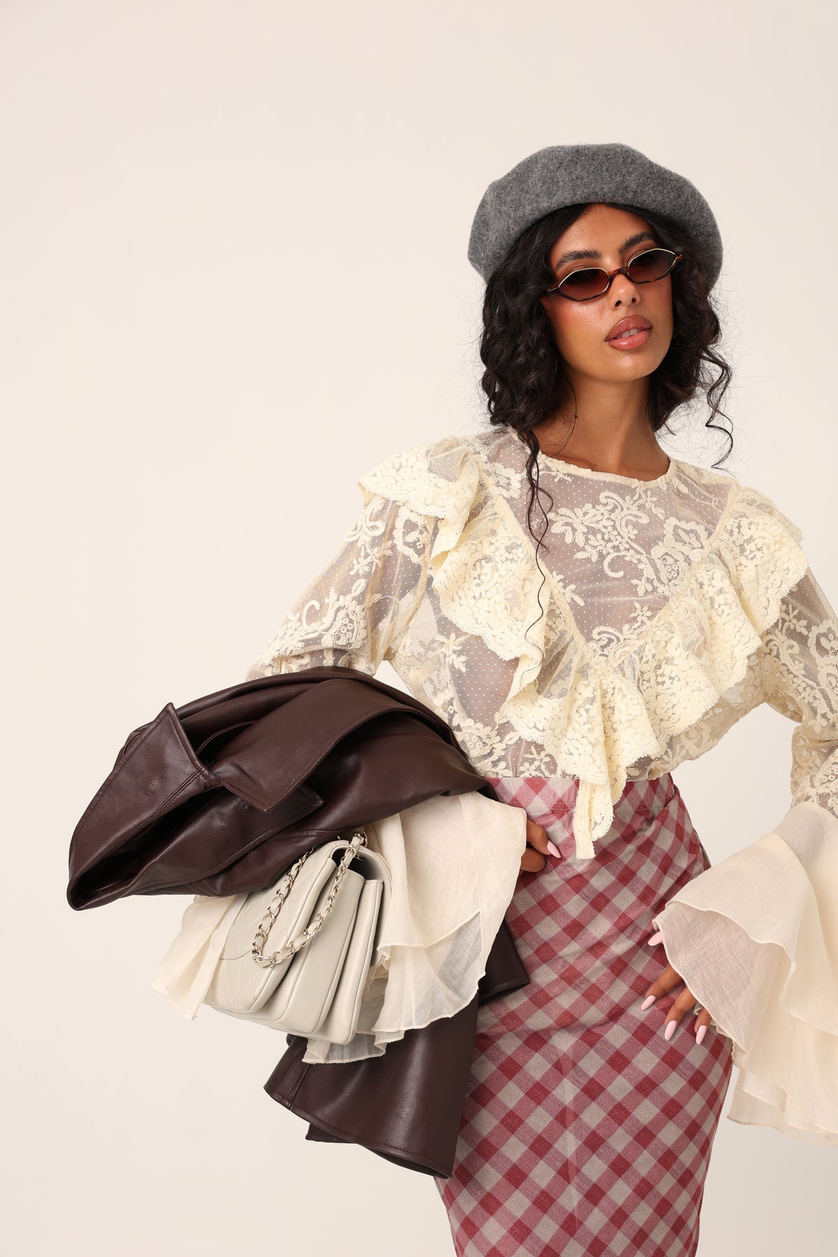 BLUSA PIZZO LINA CREMA