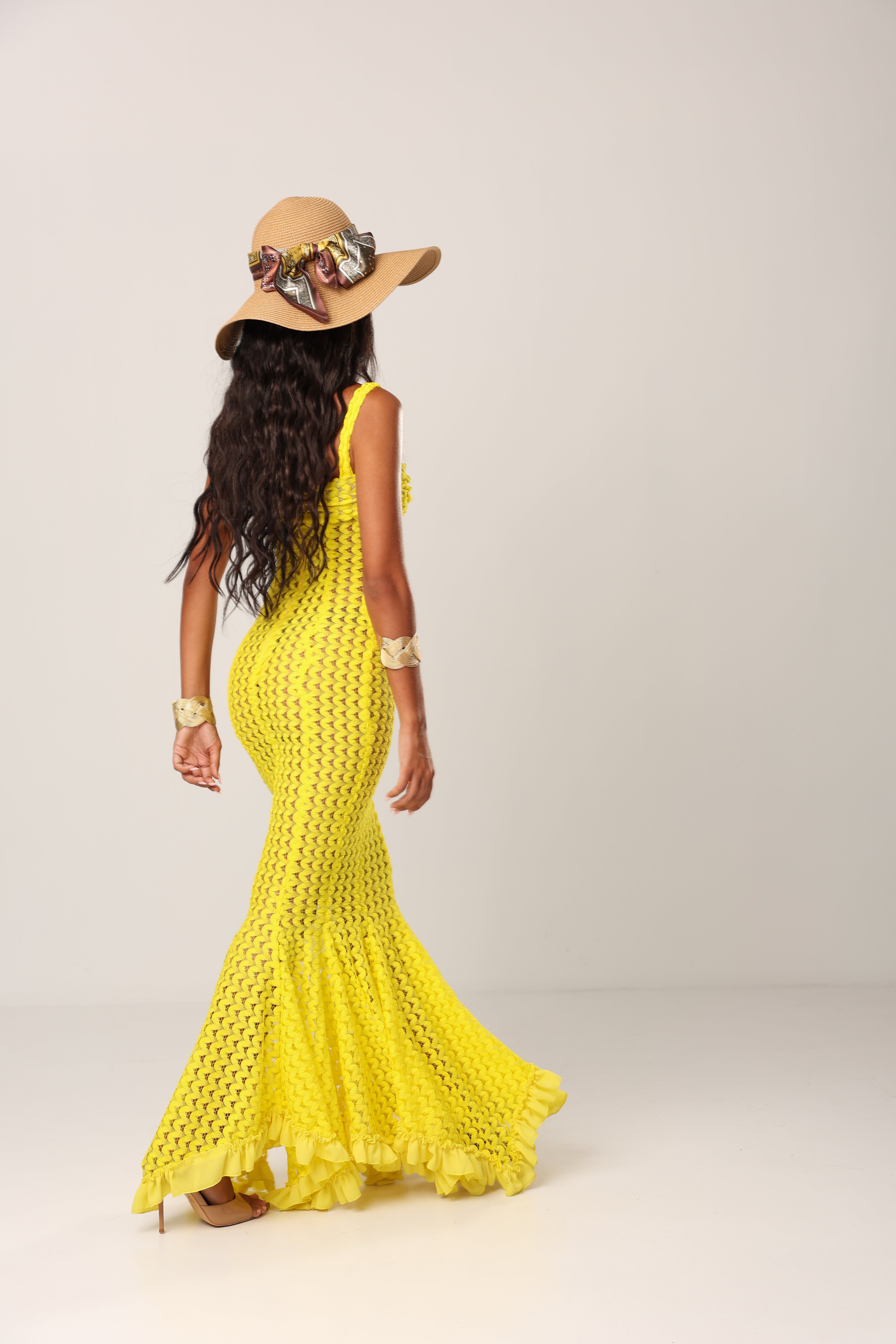 VESTITO PIZZO THE ELITE BALZE GIALLO BY MARZIA MANGO