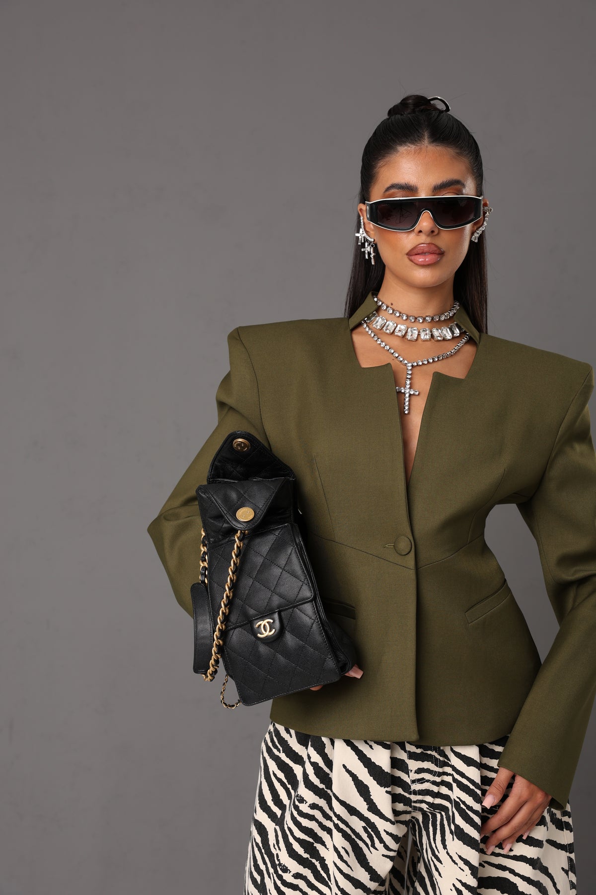 GIACCA SCOLLO QUADRATO LOTTY OLIO BY MARZIA MANGO