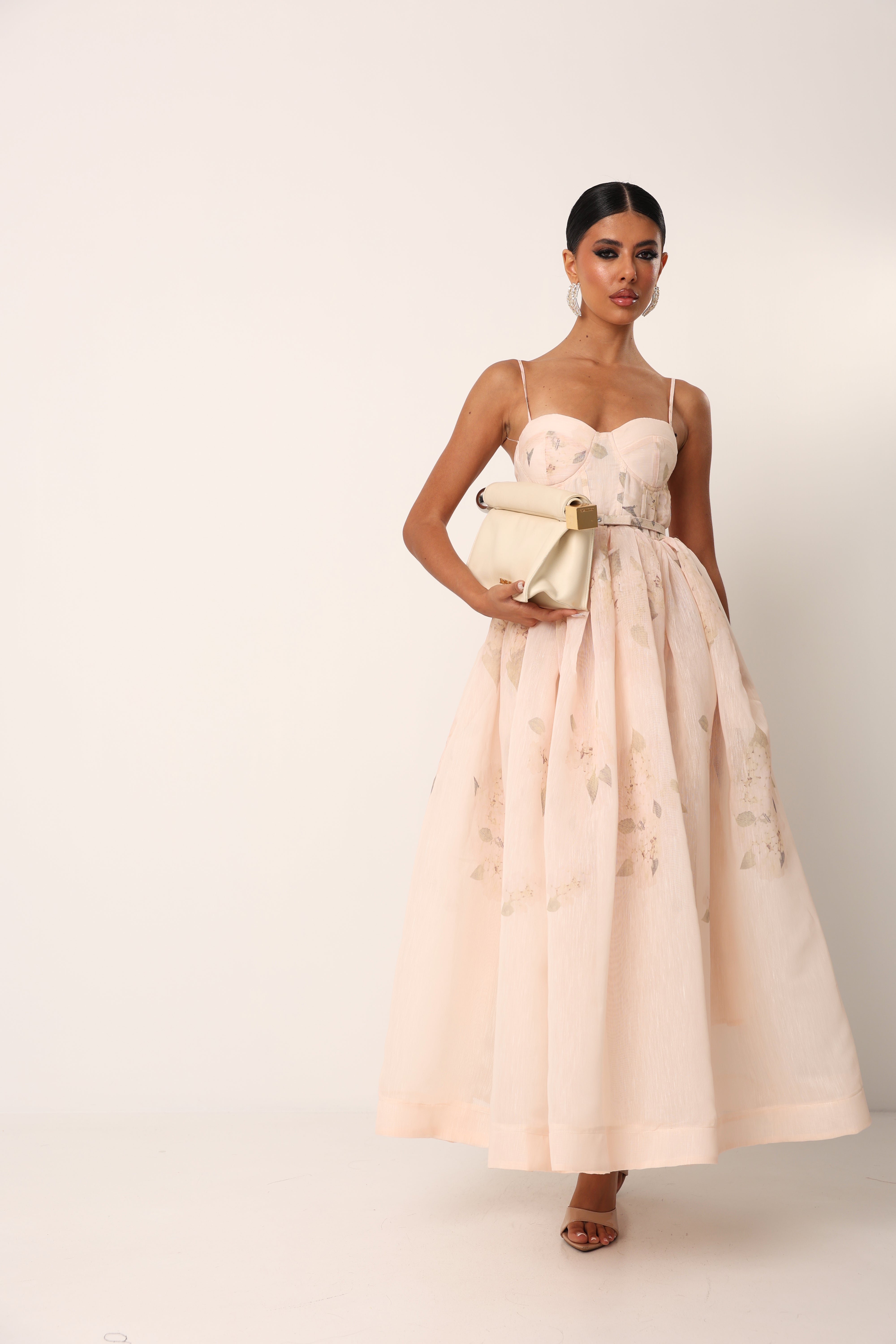 VESTITO FIORI BEAUTY CIPRIA + CINTURA