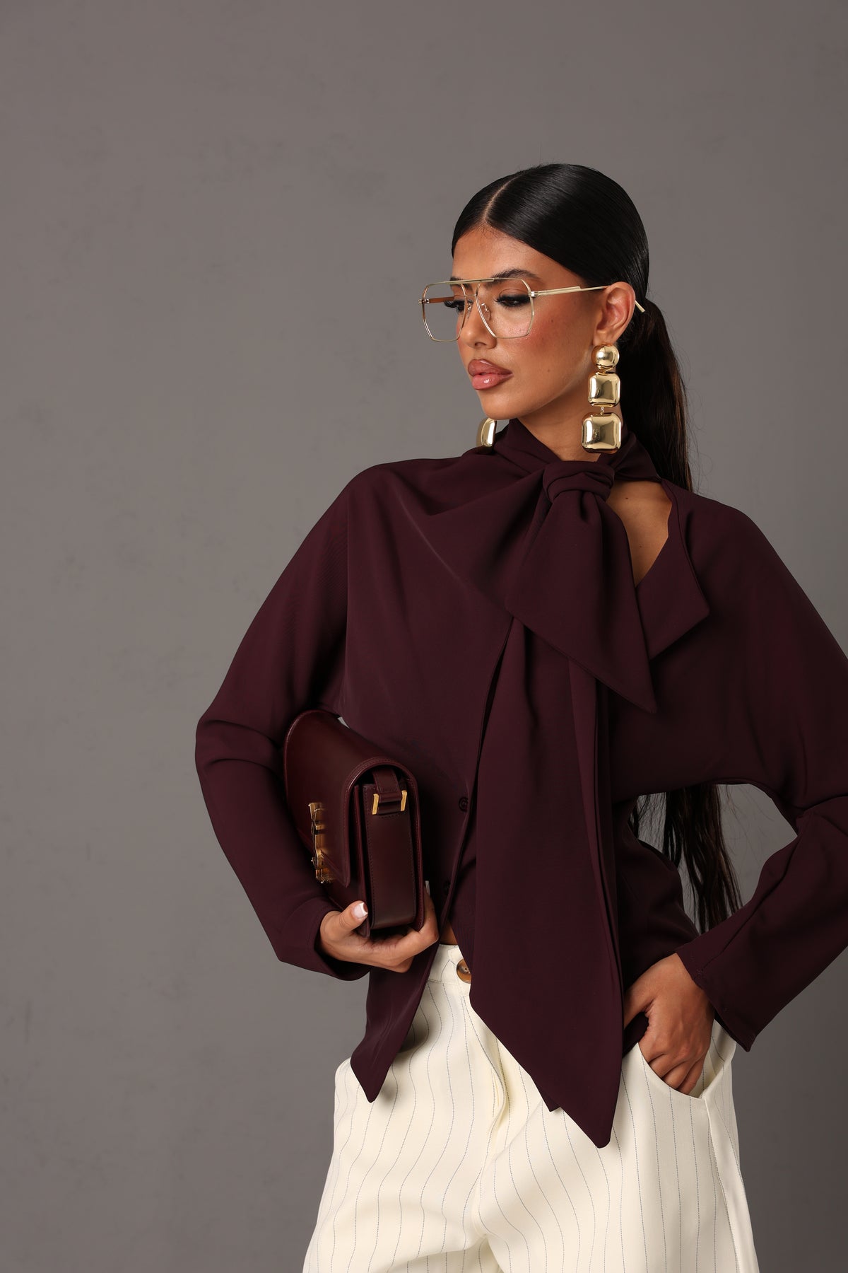 BLUSA MONIKA BORDEAUX BY LUMINA