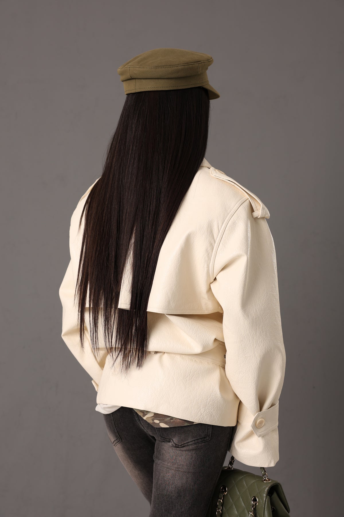 CHIODO ECOPELLE SLOAN CREMA + CINTURA
