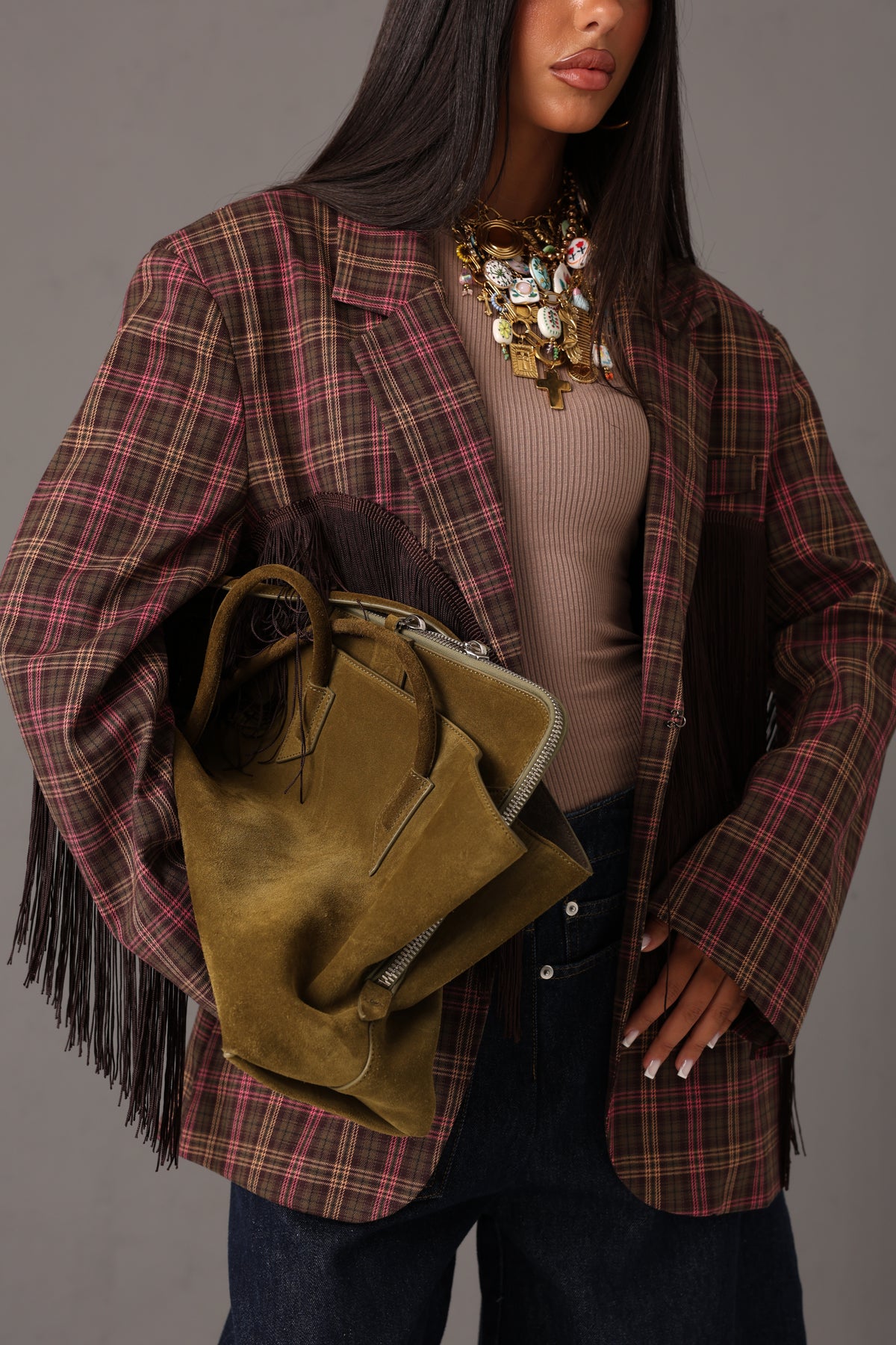 BLAZER TARTAN MABEL ROSA BY LUMINA