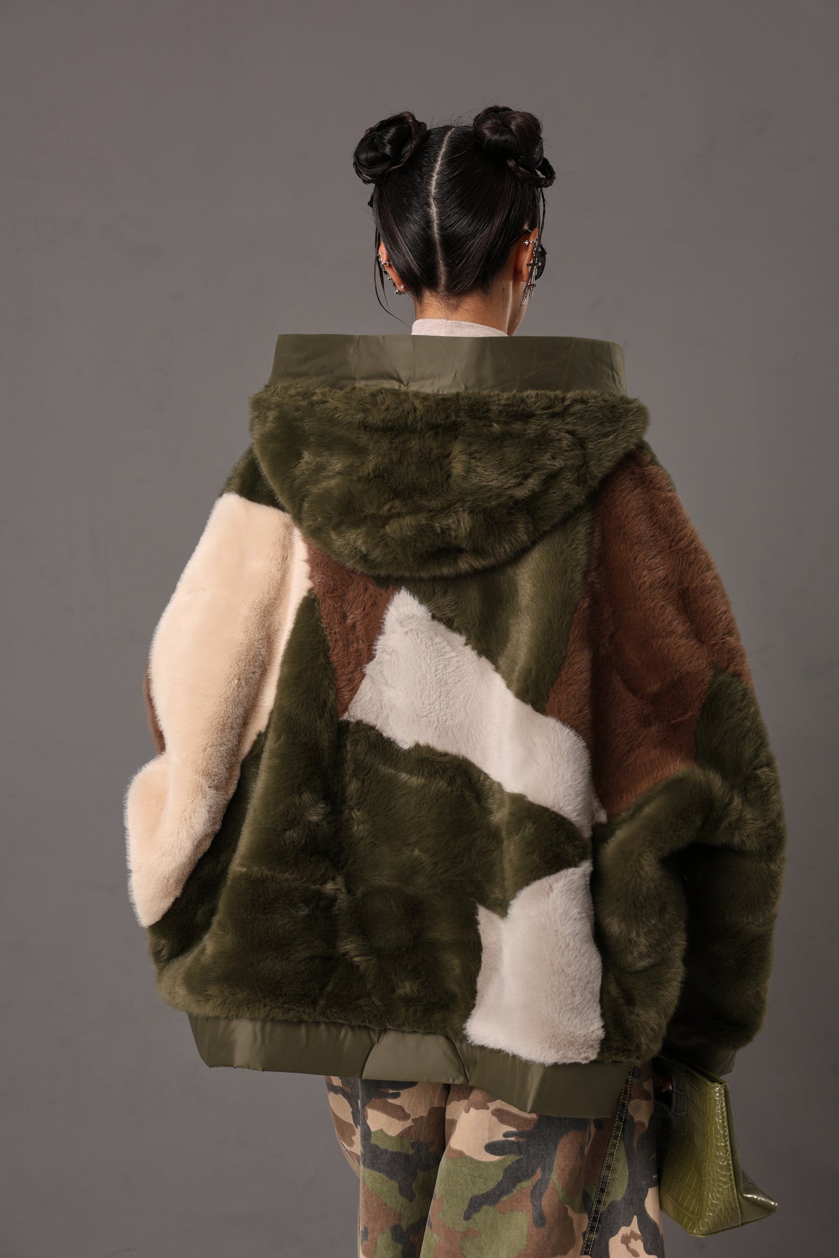 GIUBBINO ECOPELLICCIA NATIE VERDE