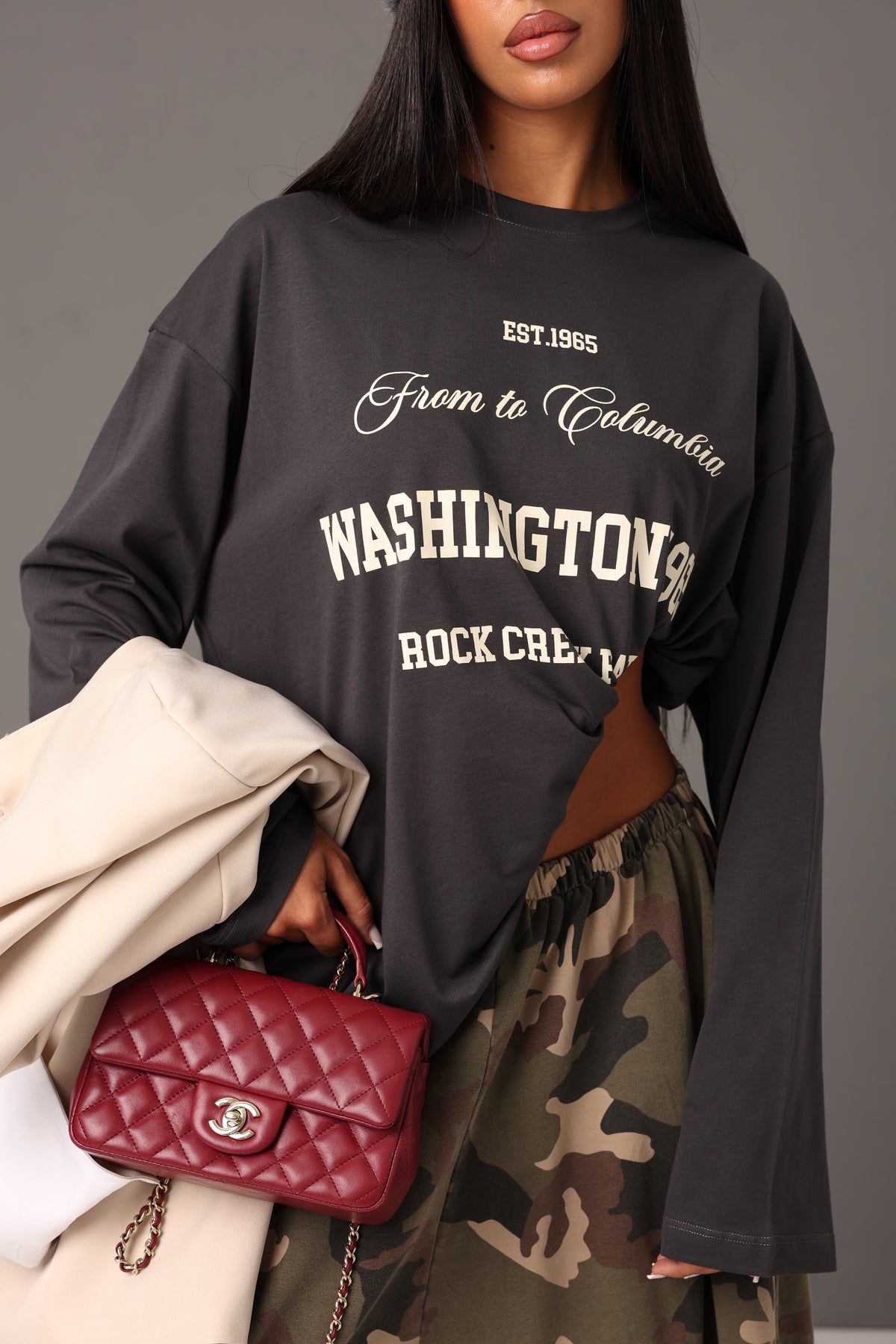 MAGLIA WASHINGTON GRIGIO ANTRACITE 100% COTONE