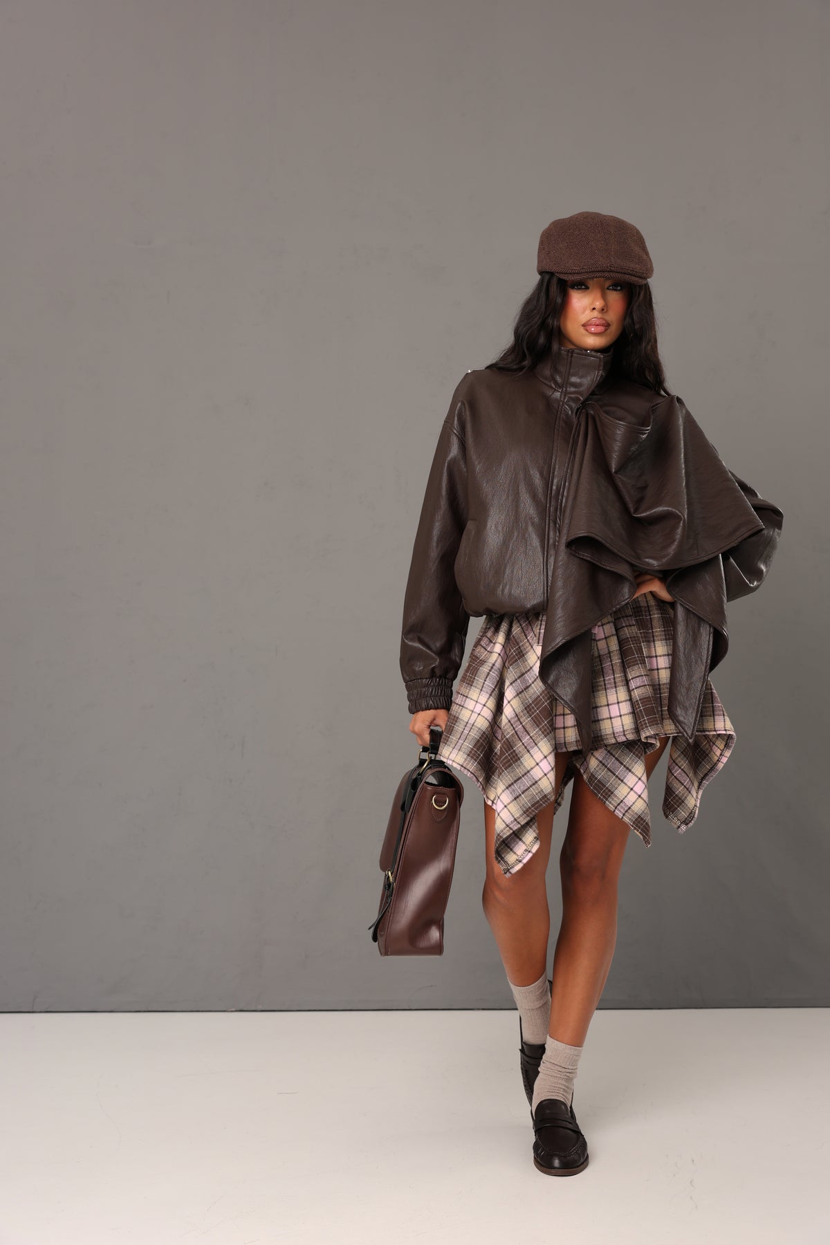 PANTAGONNA TARTAN ELIAS ROSA/MARRONE