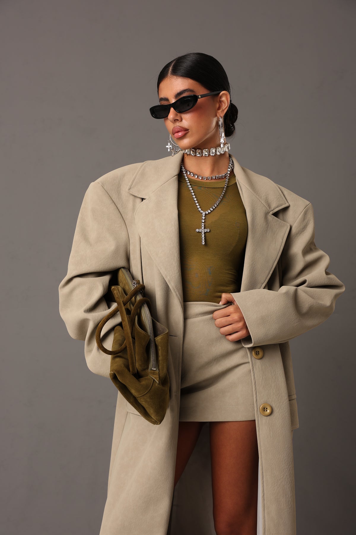 TRENCH ECOPELLE JACK BEIGE BY MARZIA MANGO