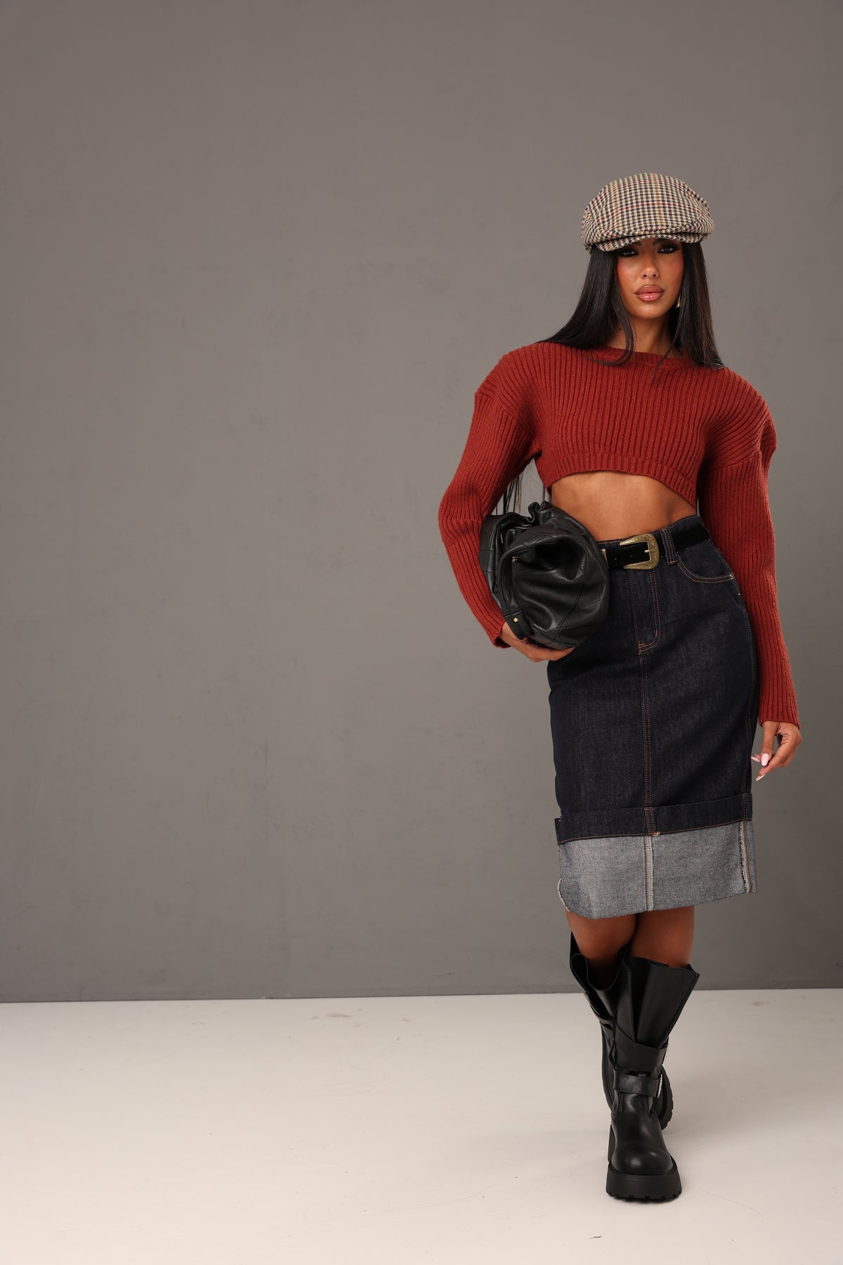 LONGUETTE CERVINIA DENIM SCURO +CINTURA