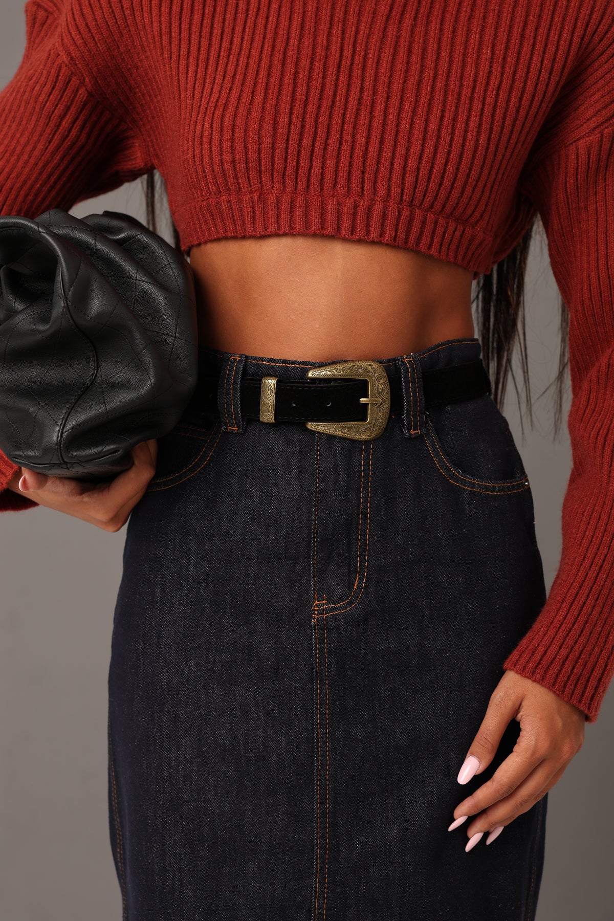 LONGUETTE CERVINIA DENIM SCURO +CINTURA