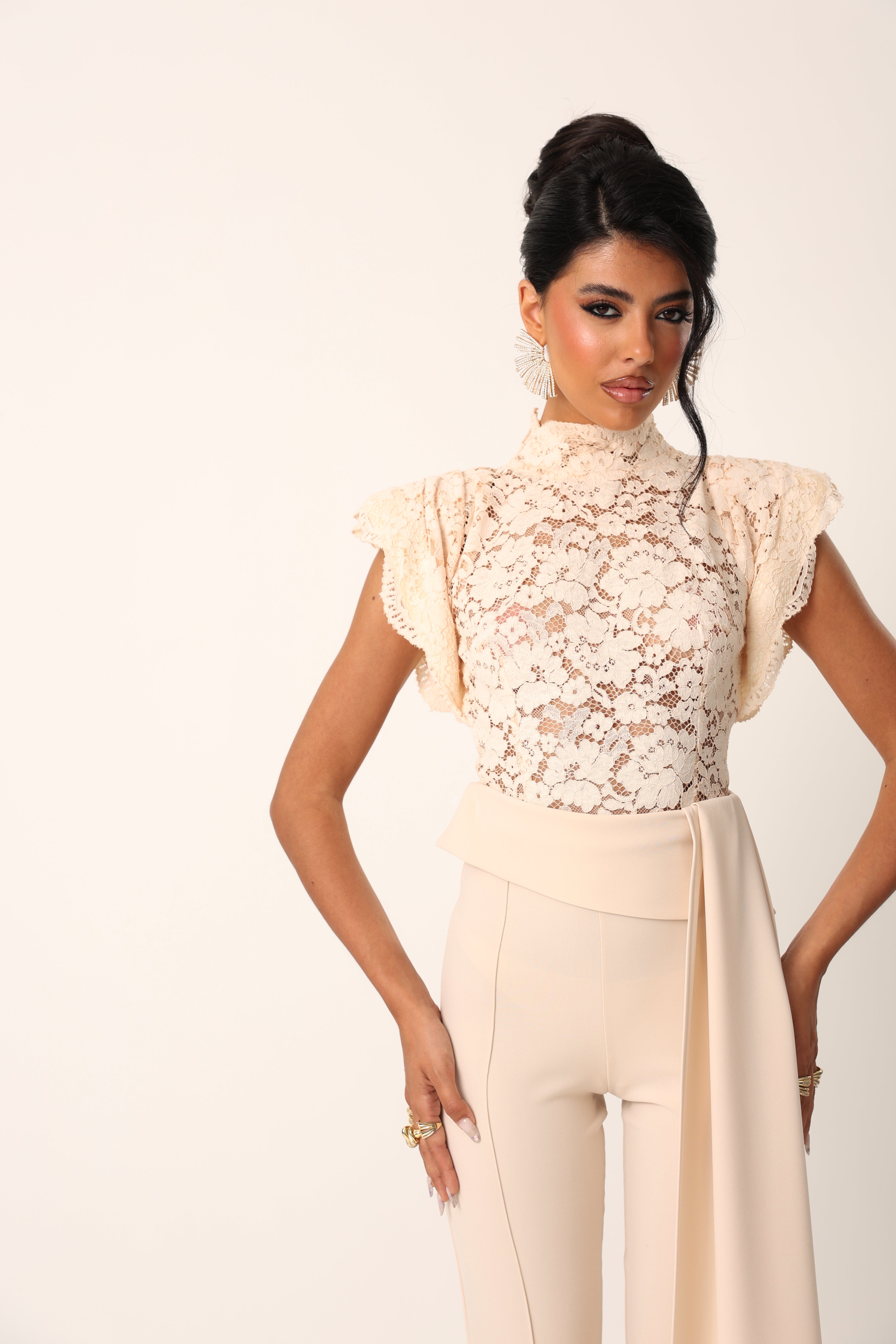 BLUSA PIZZO ECLIPSE PANNA BY MARZIA MANGO