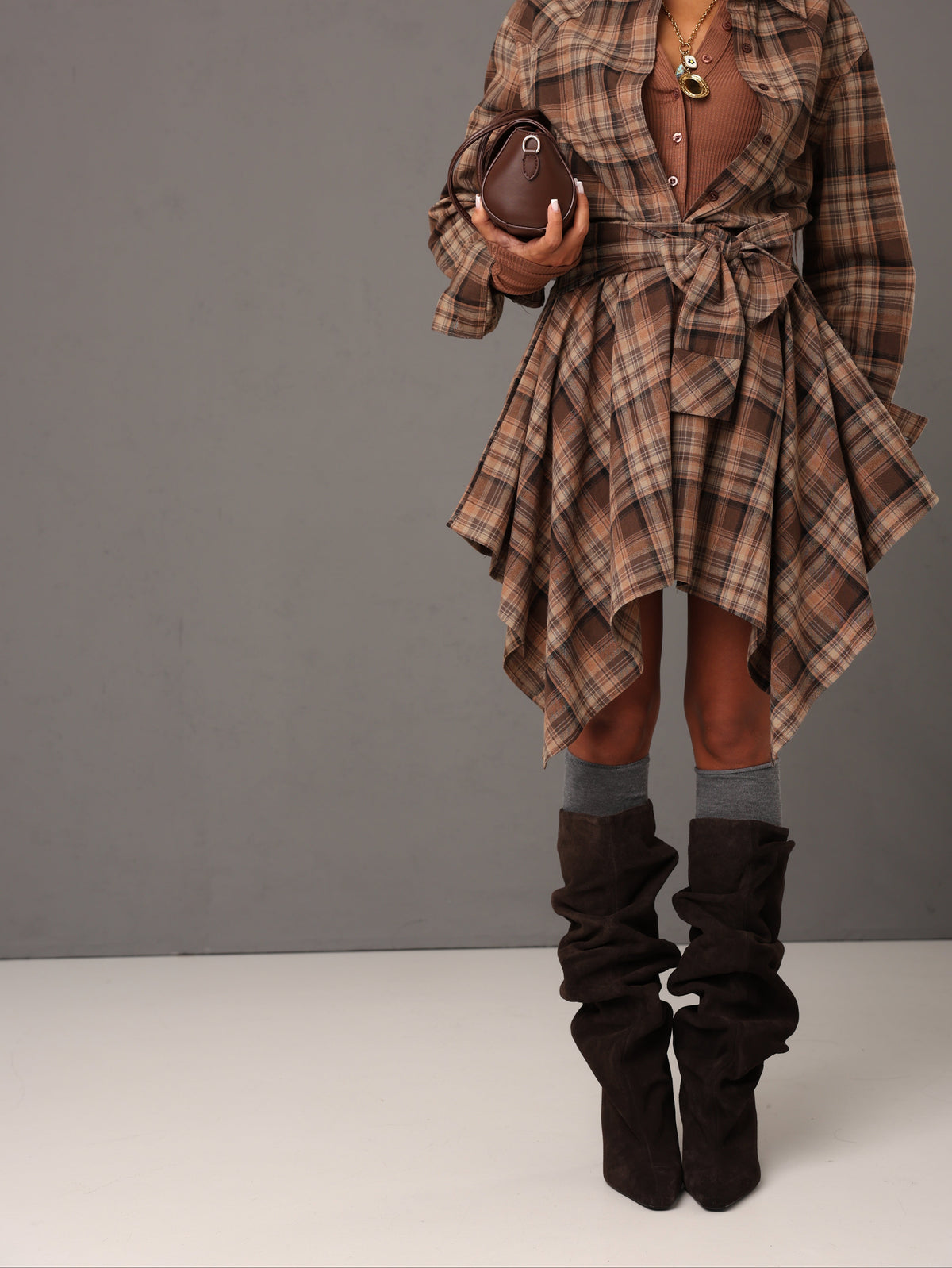 GONNA TARTAN SELENA BEIGE
