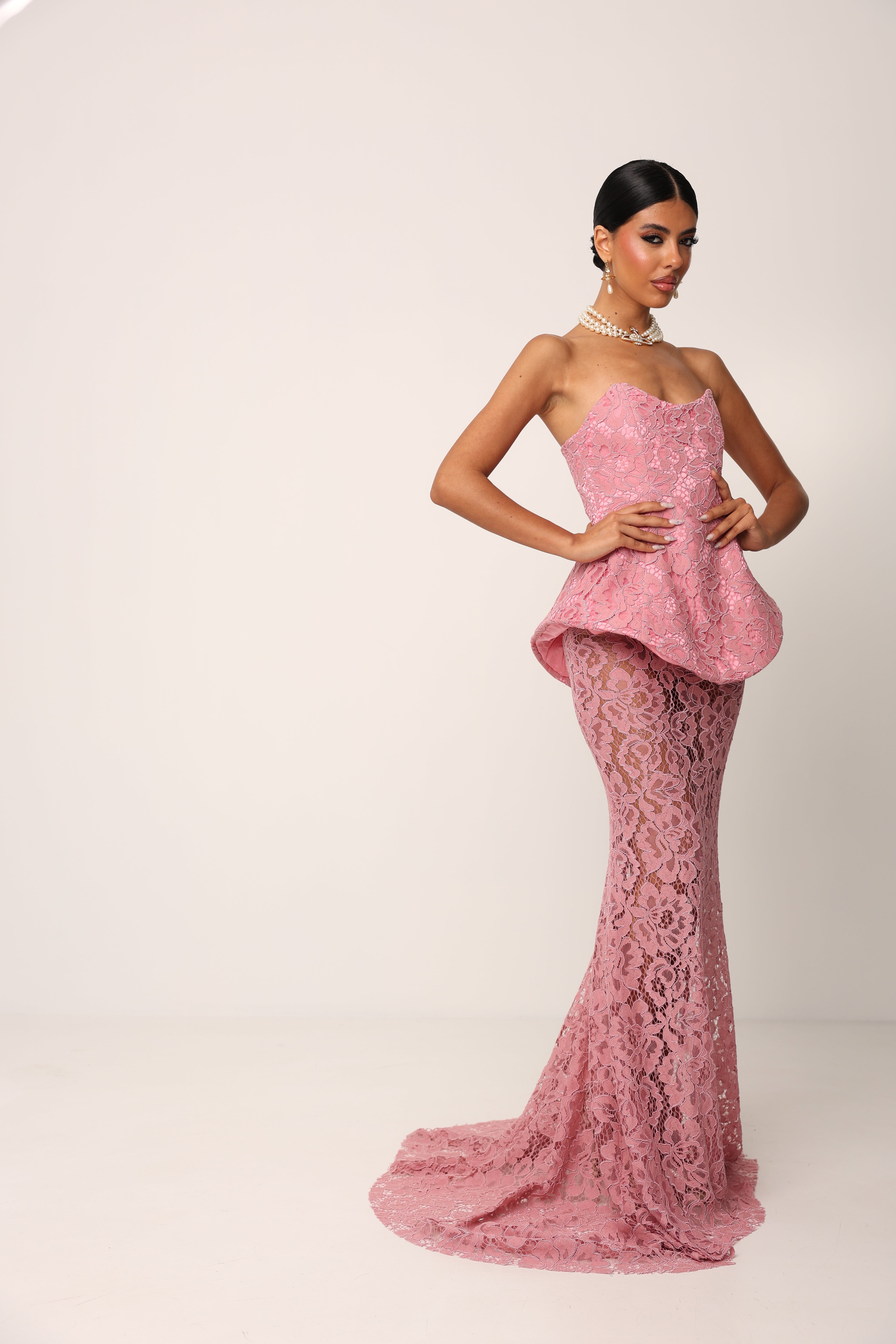VESTITO PIZZO POP-UP ROSA BY MARZIA MANGO