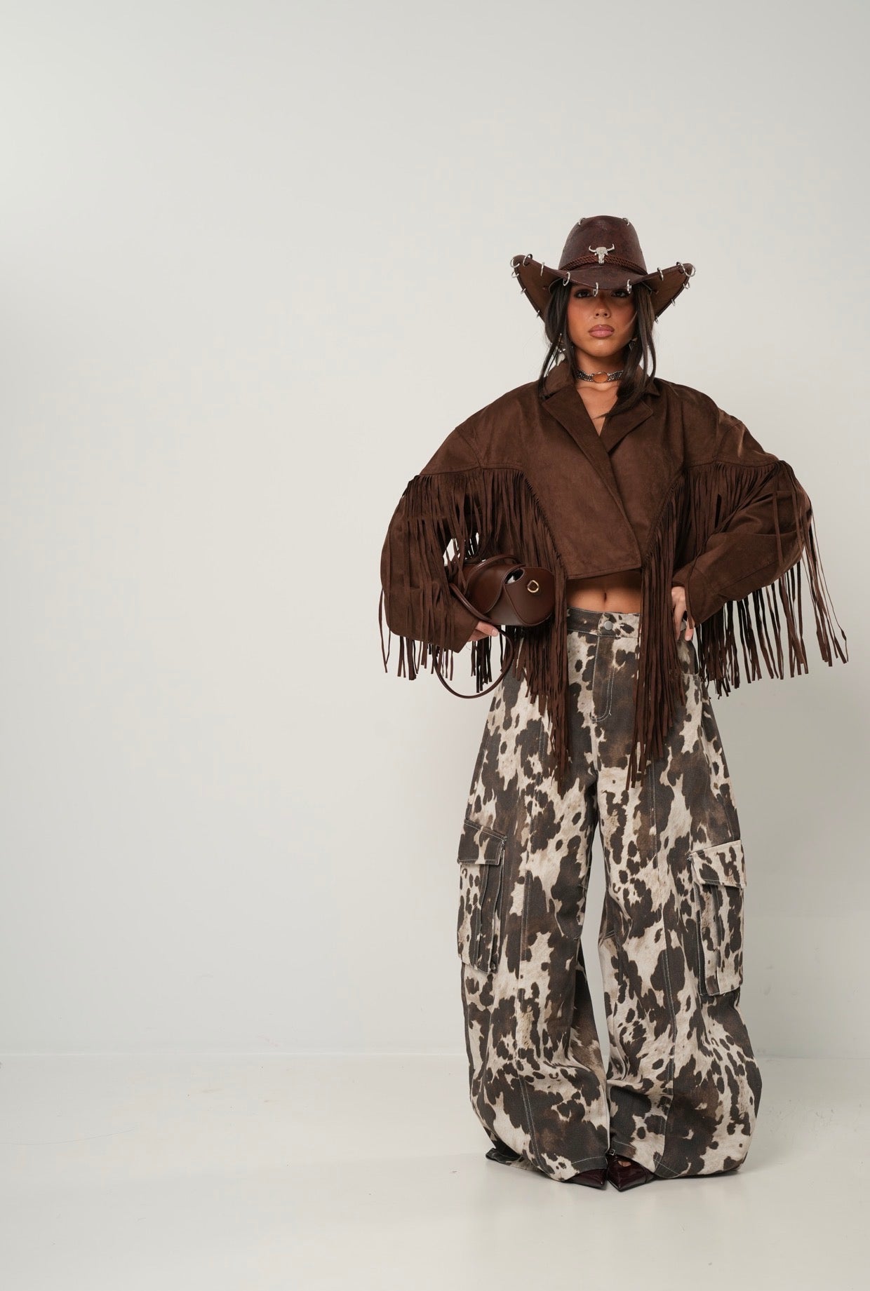 Giacca ecocamoscio Suede marrone