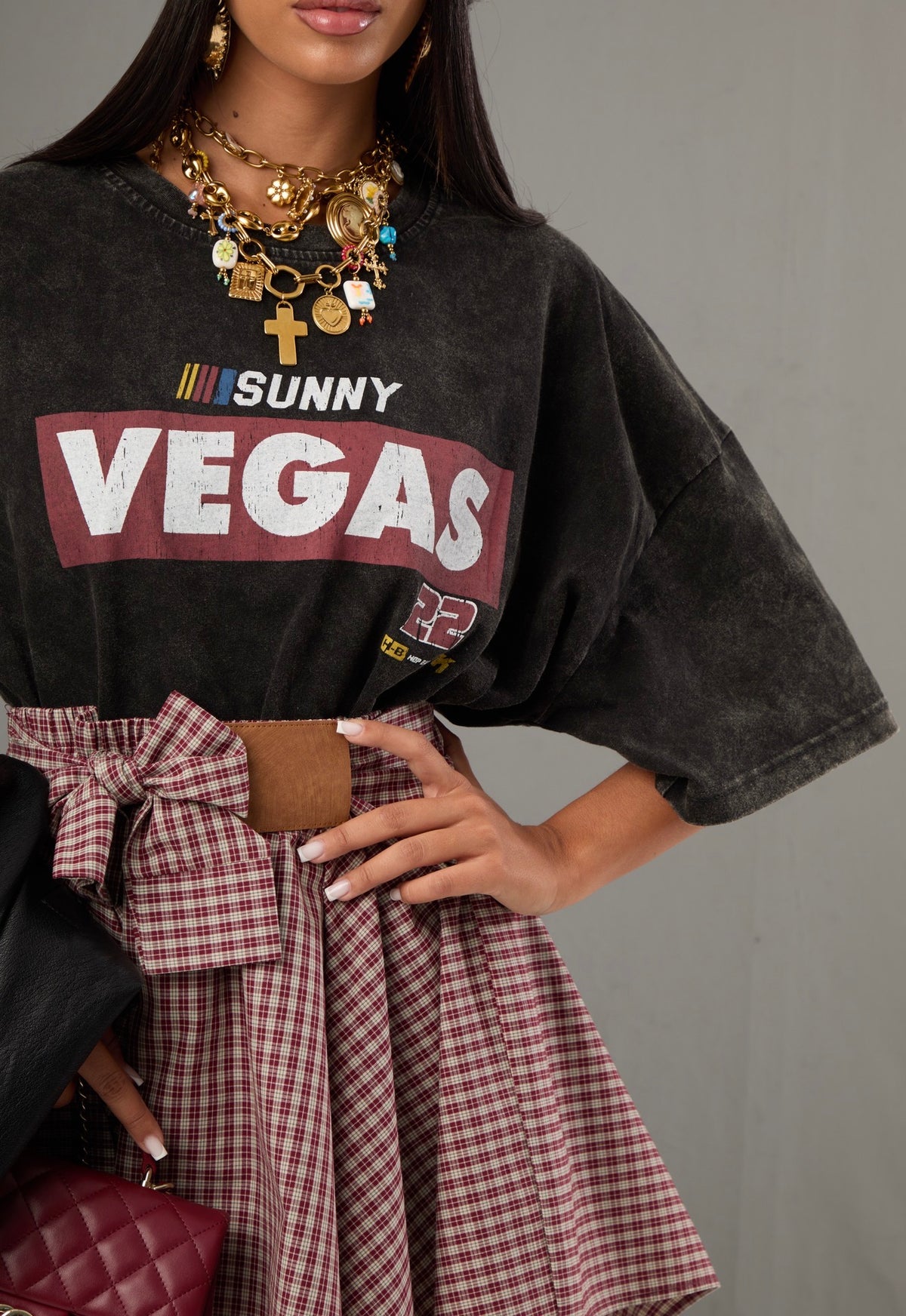 T-SHIRT DELAVÈ VEGAS GRIGIO