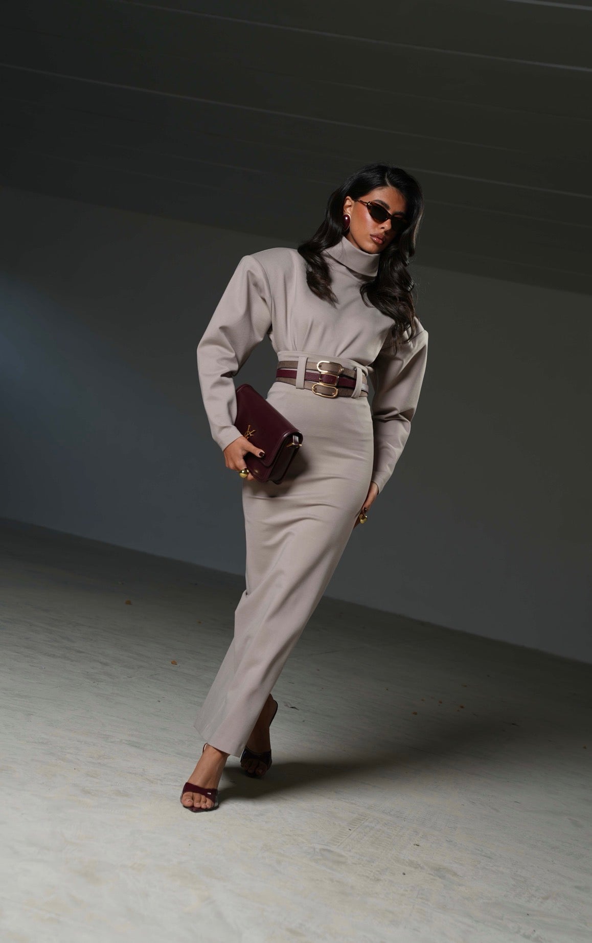MAGLIA SPALLINE BARDOT TORTORA BY MARZIA MANGO