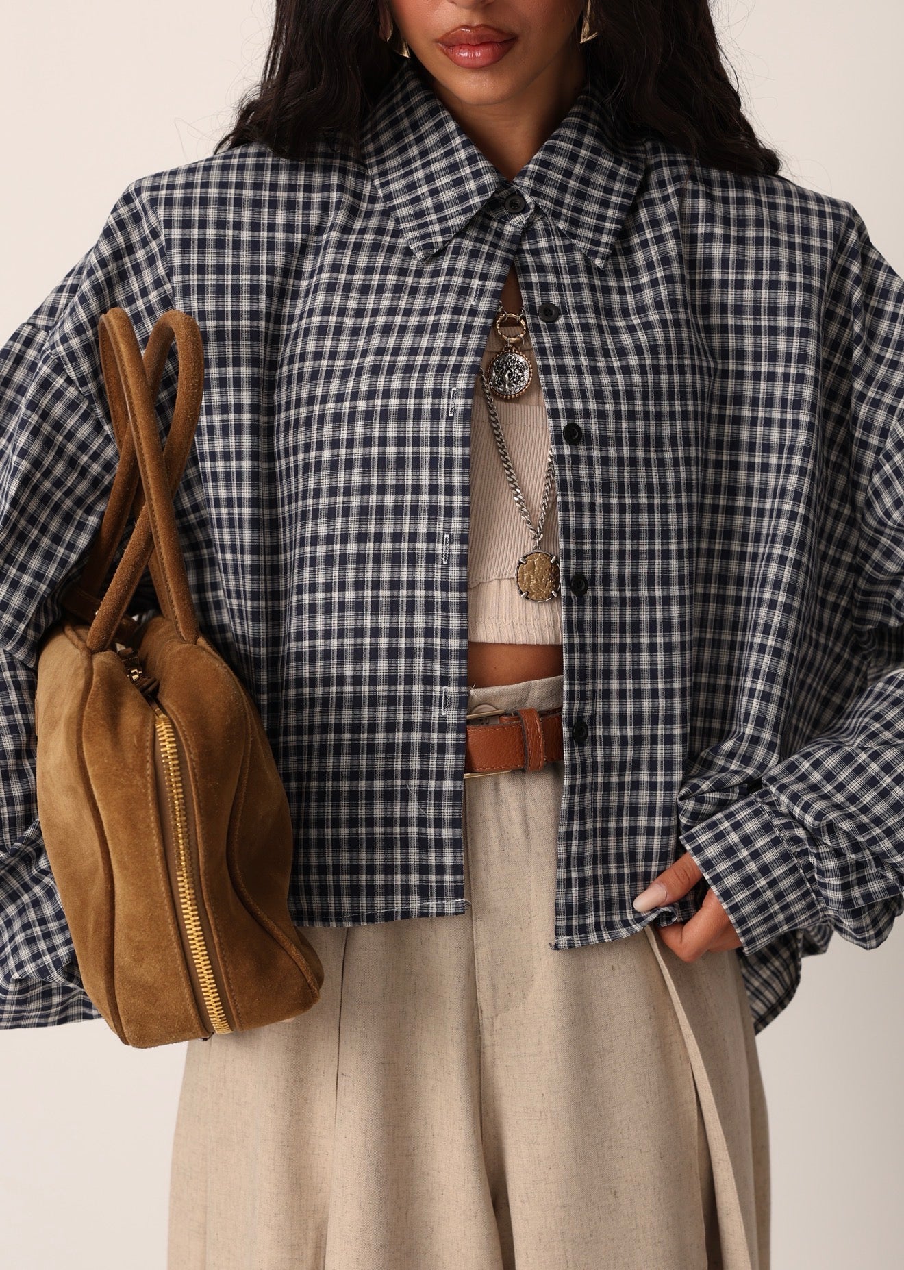 CAMICIA QUADRI LOOP BLU