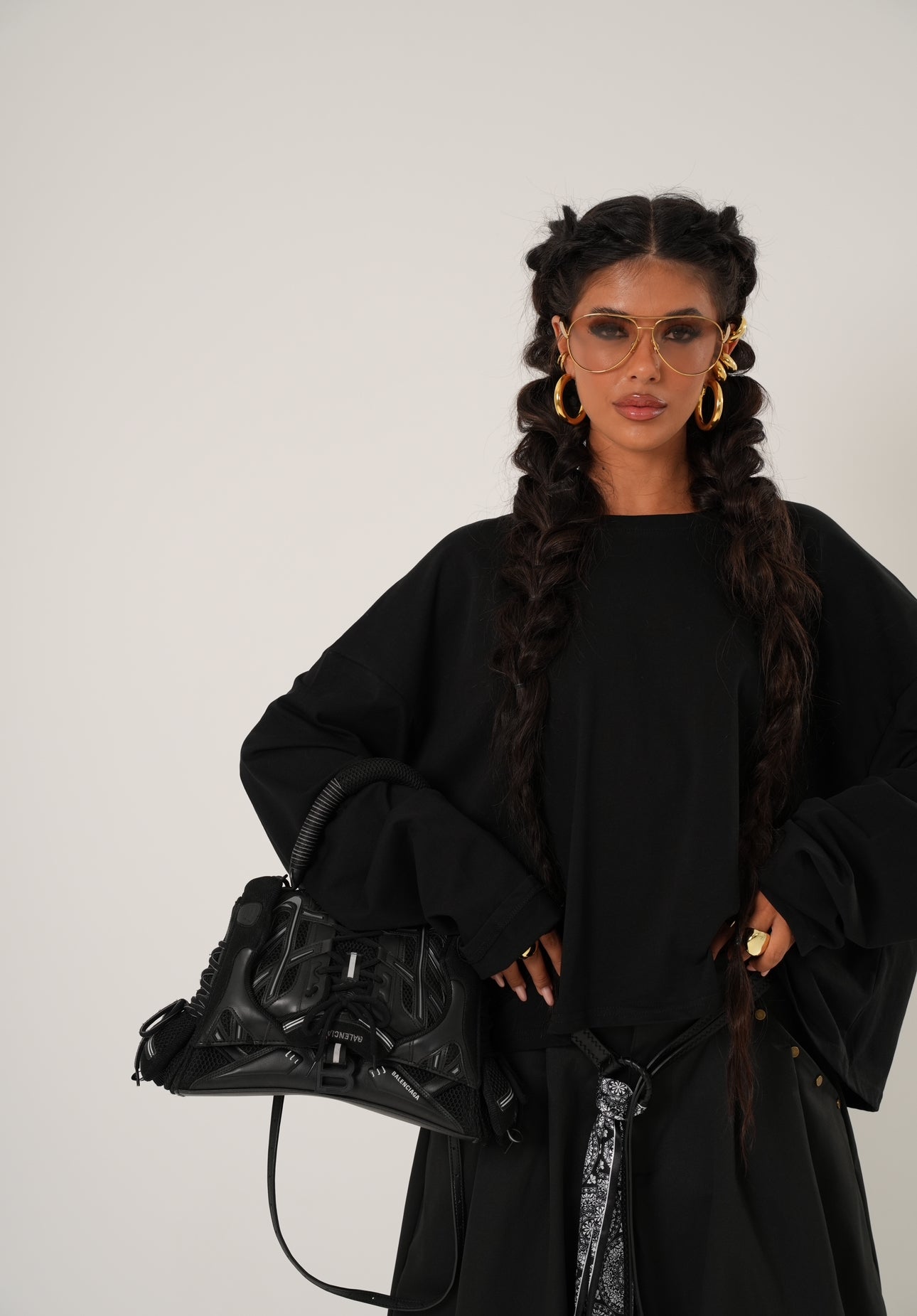 Maglia Abril over-size nera
