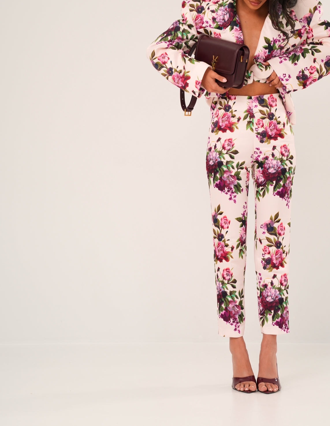 Pantaloni fiorati Vespa panna