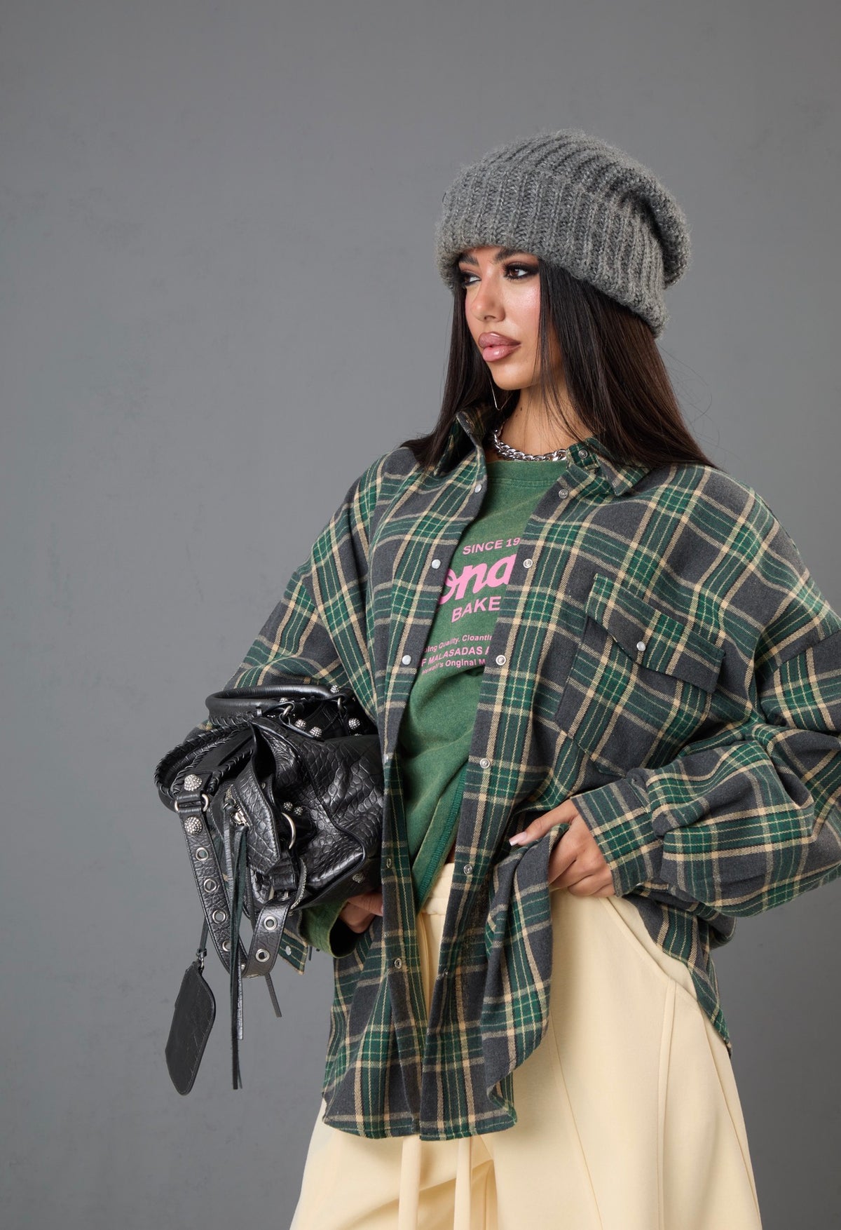 CAMICIA TARTAN BUCAREST GRIGIO/VERDE
