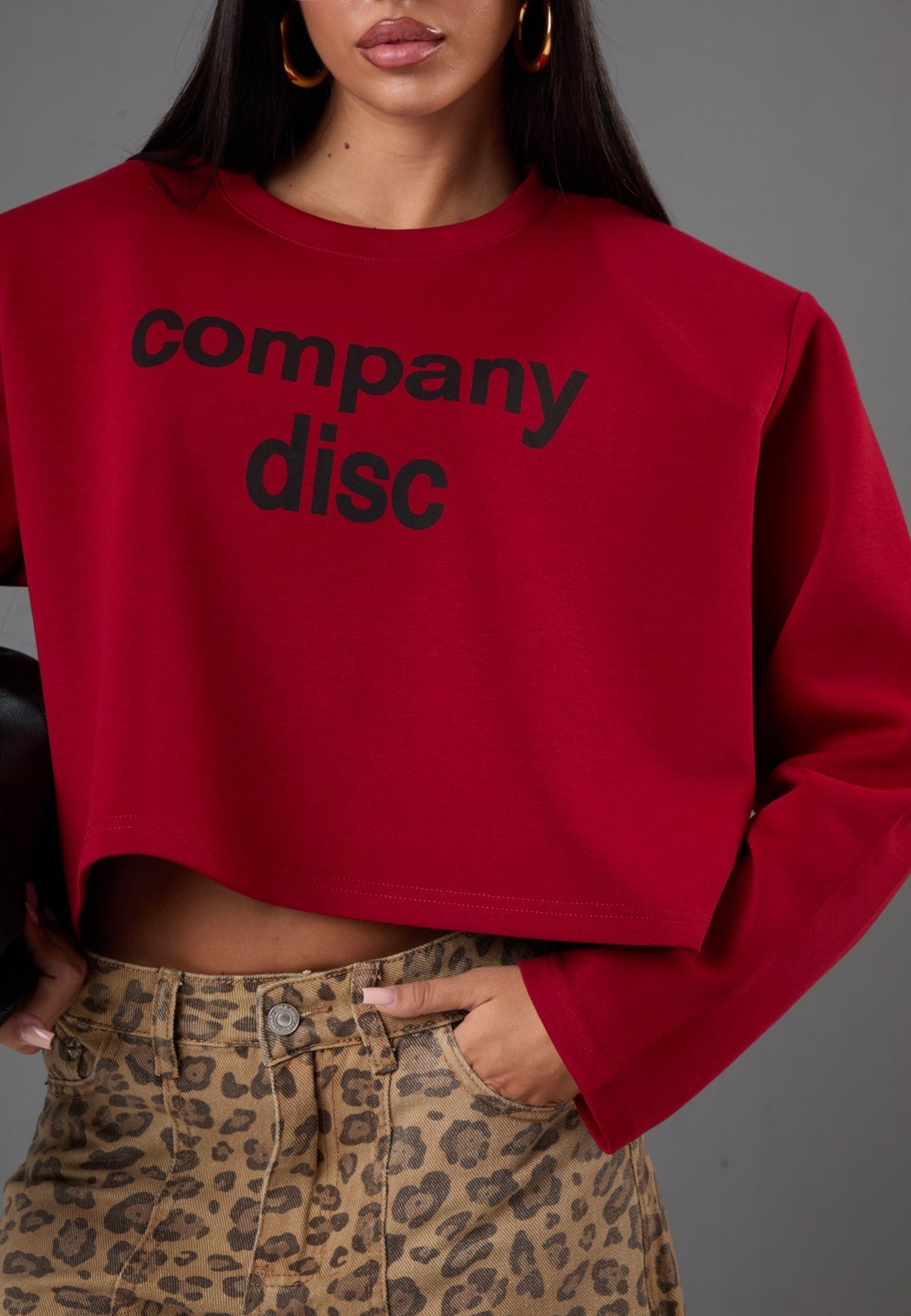MAGLIA GIROCOLLO CROP COMPANY DISC ROSSA