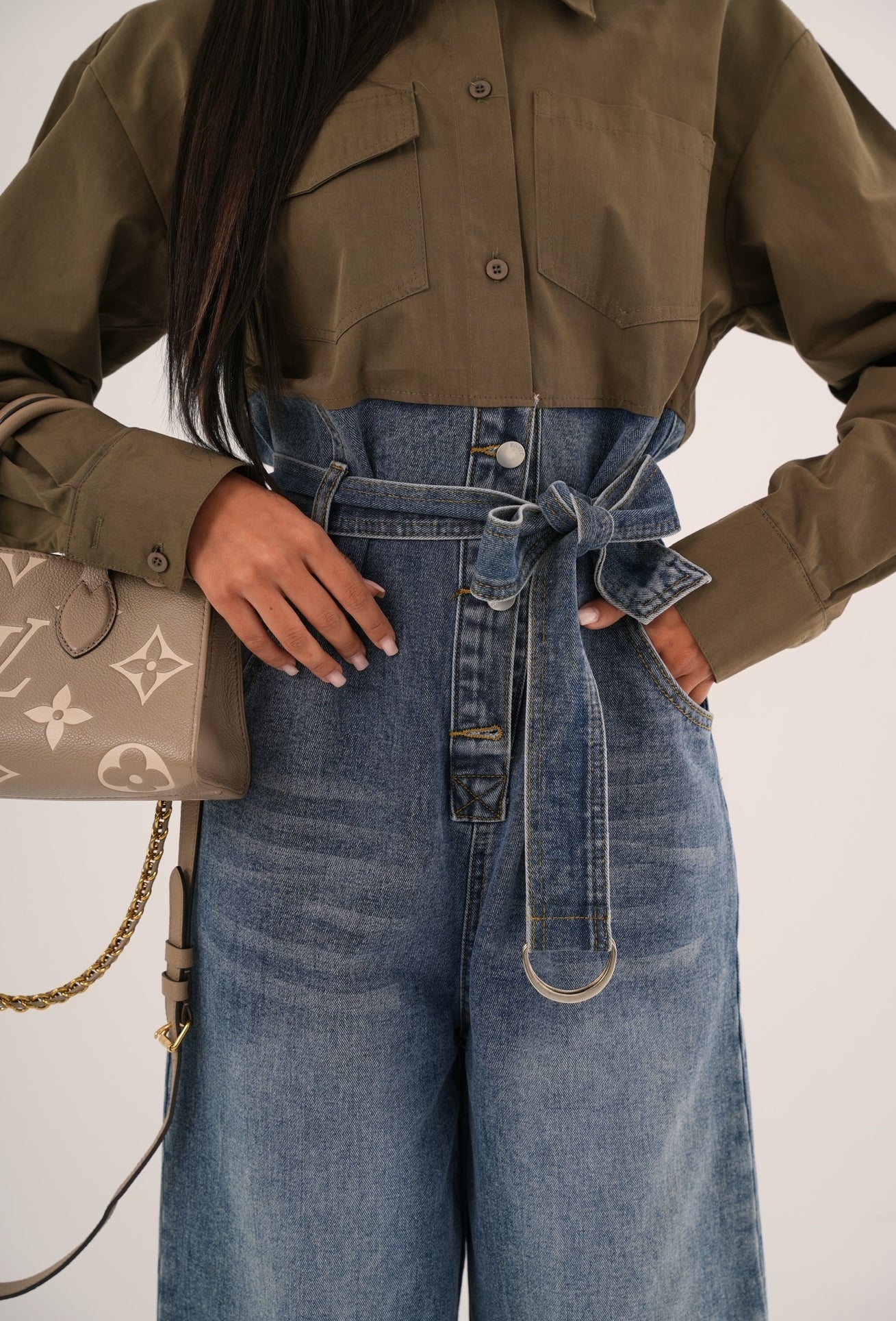 Tuta Tessy denim/verde