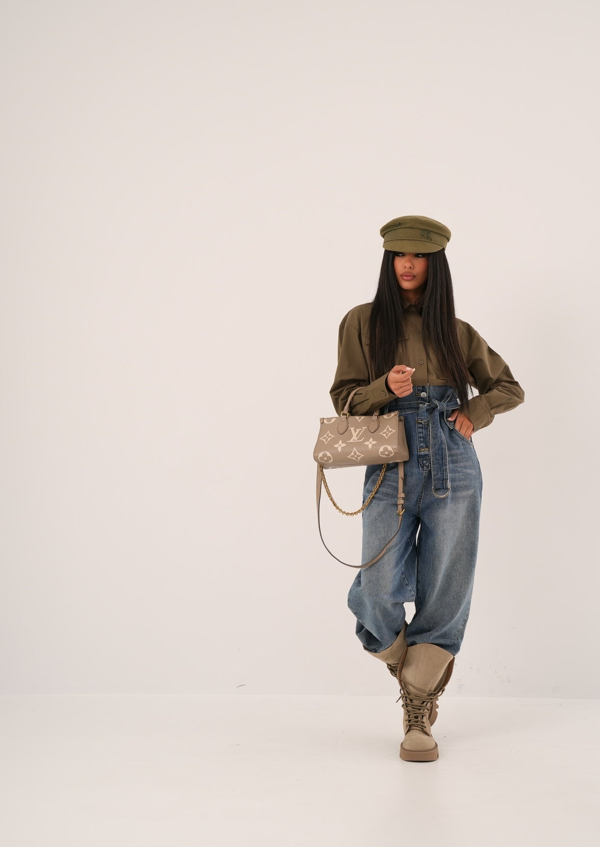 Tuta Tessy denim/verde