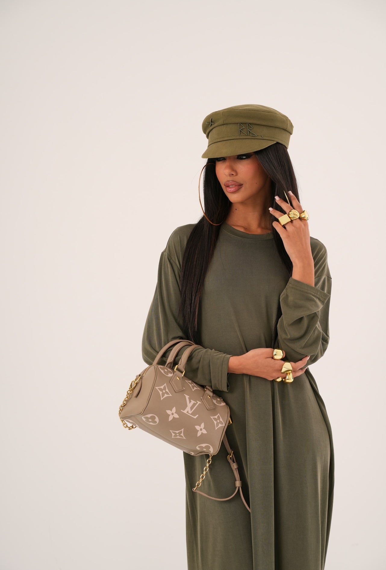 Maxi Dress Ermy verde militare