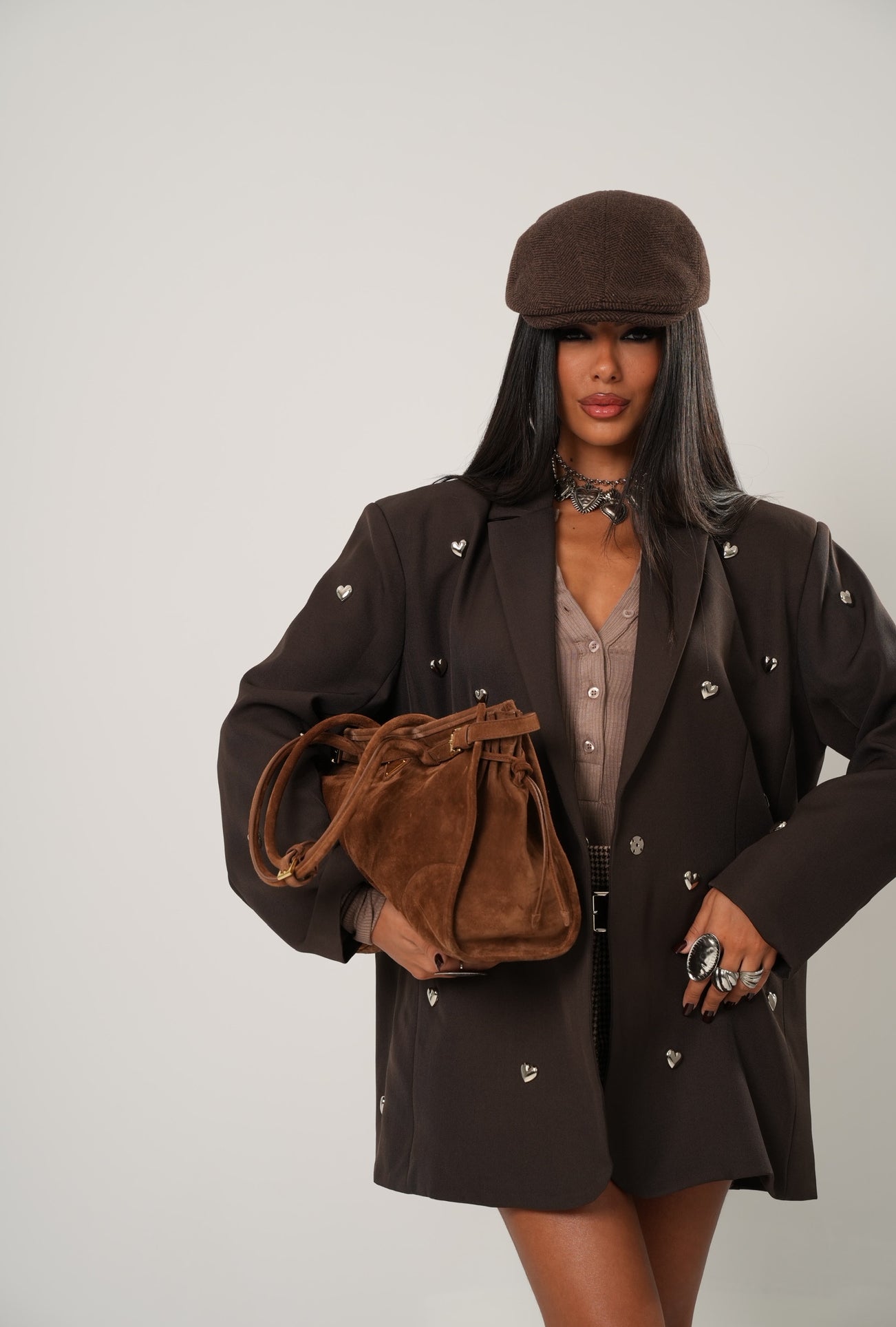 Blazer Cœur marrone