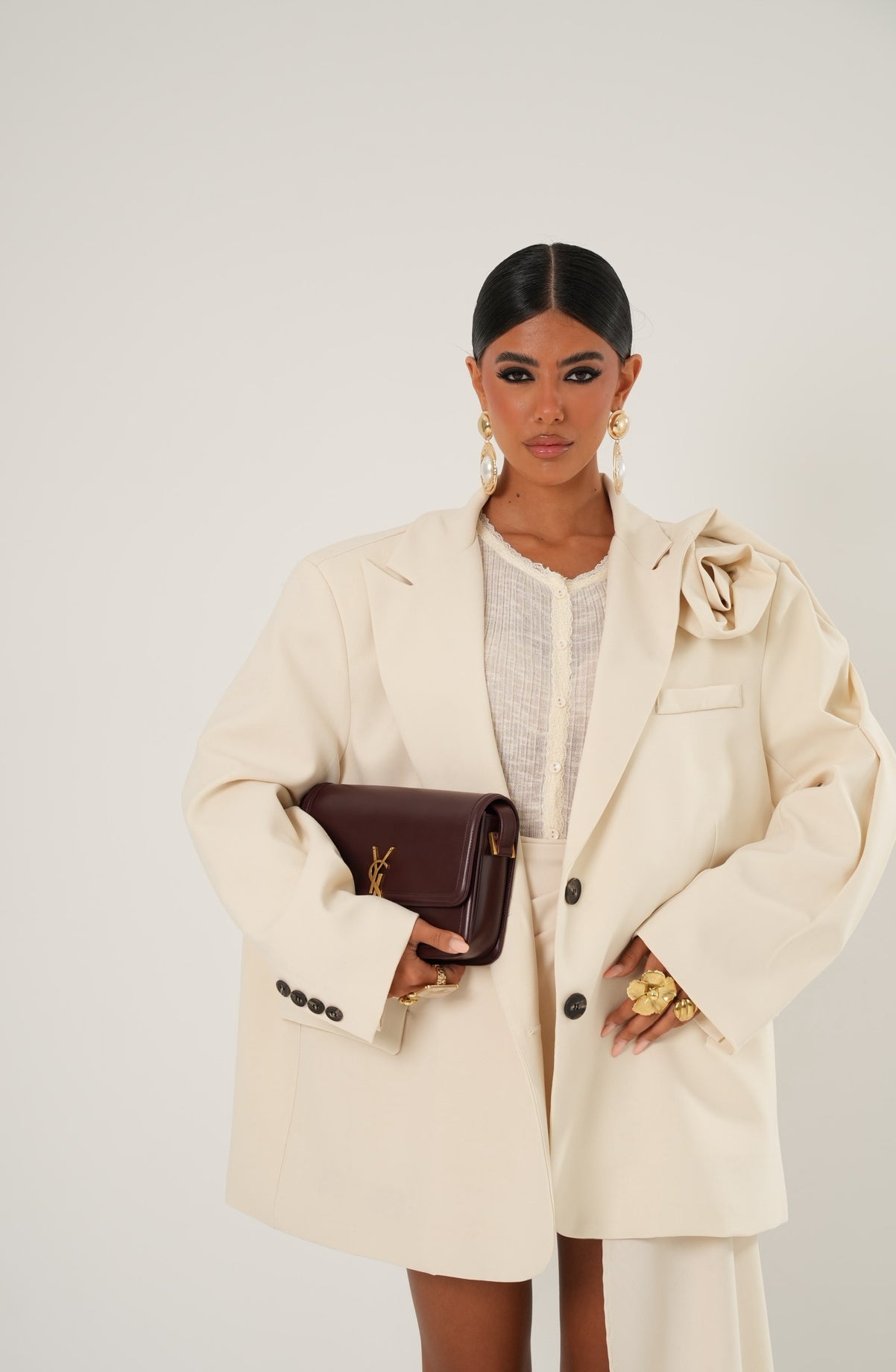 Blazer Rose crema by Lumina