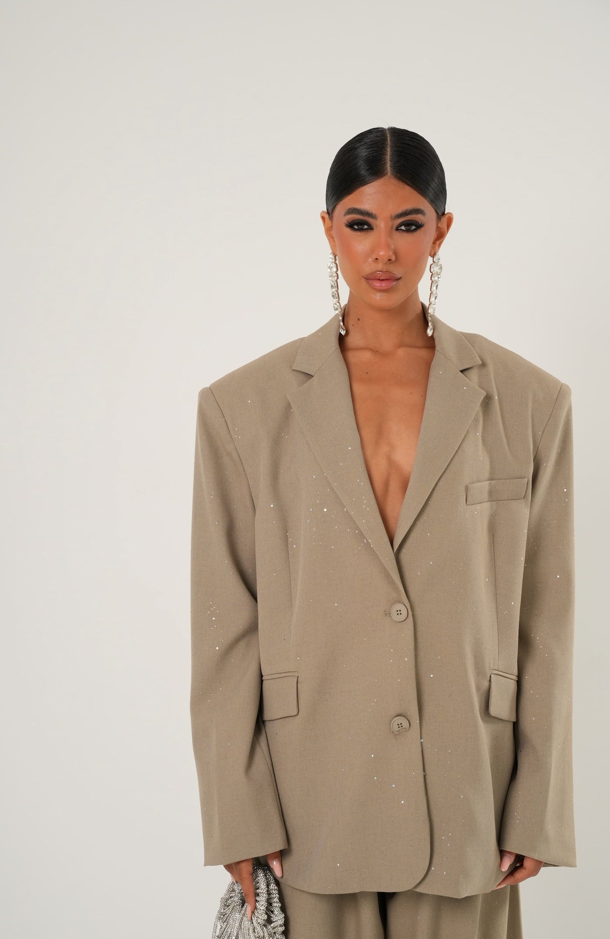 Blazer over size Aglaia beige by Lumina