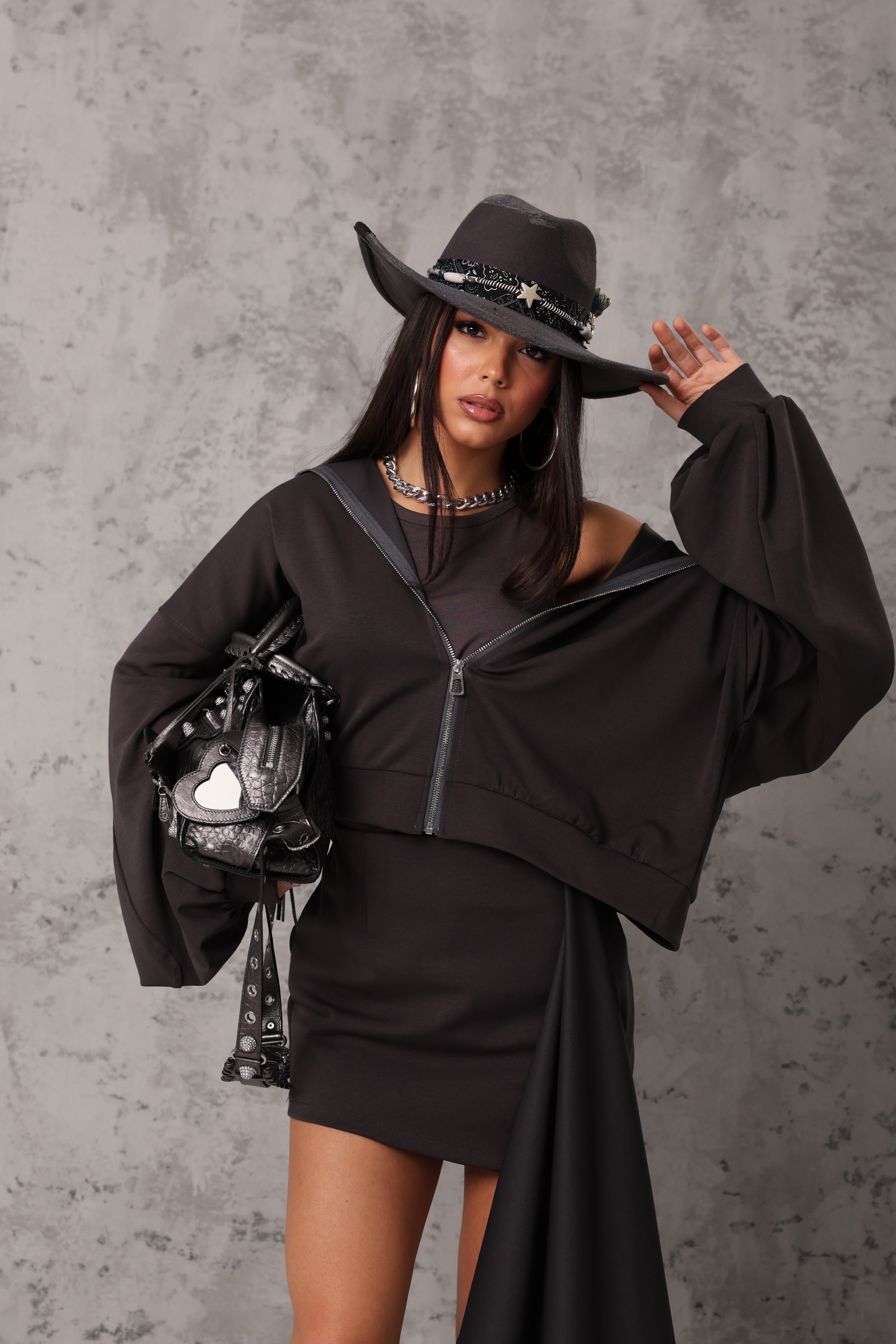 COORDINATO DOMINQUE GRIGIO ANTRACITE 3 PEZZI