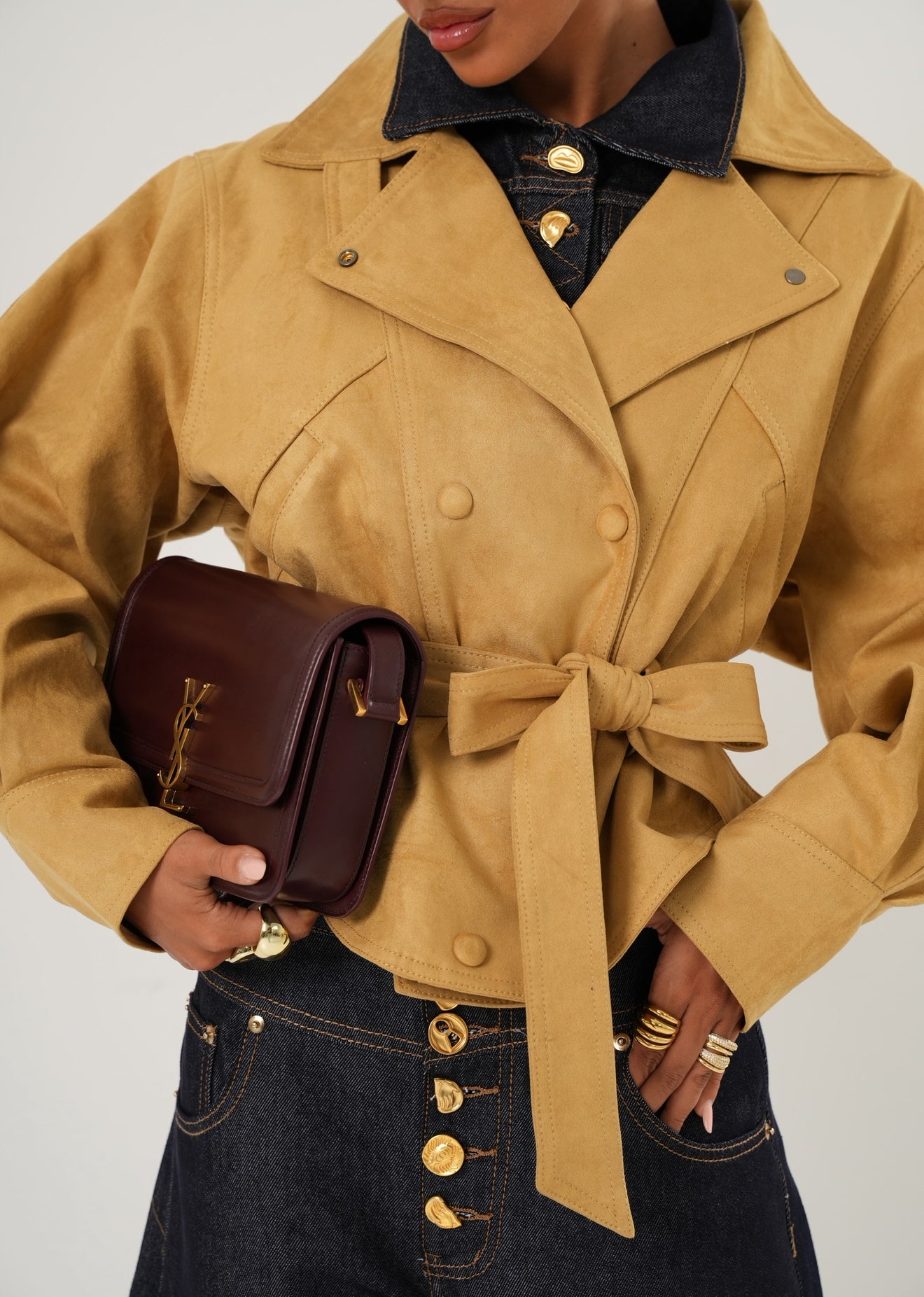 Giubbino ecocamoscio Aroa senape