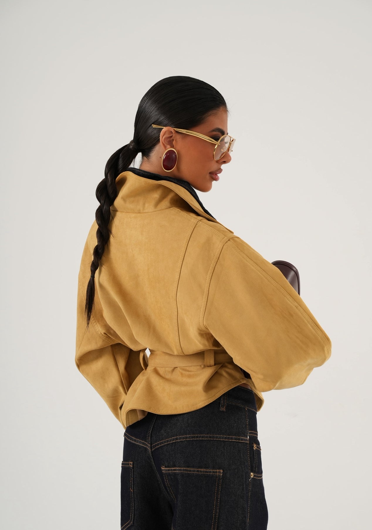 Giubbino ecocamoscio Aroa senape