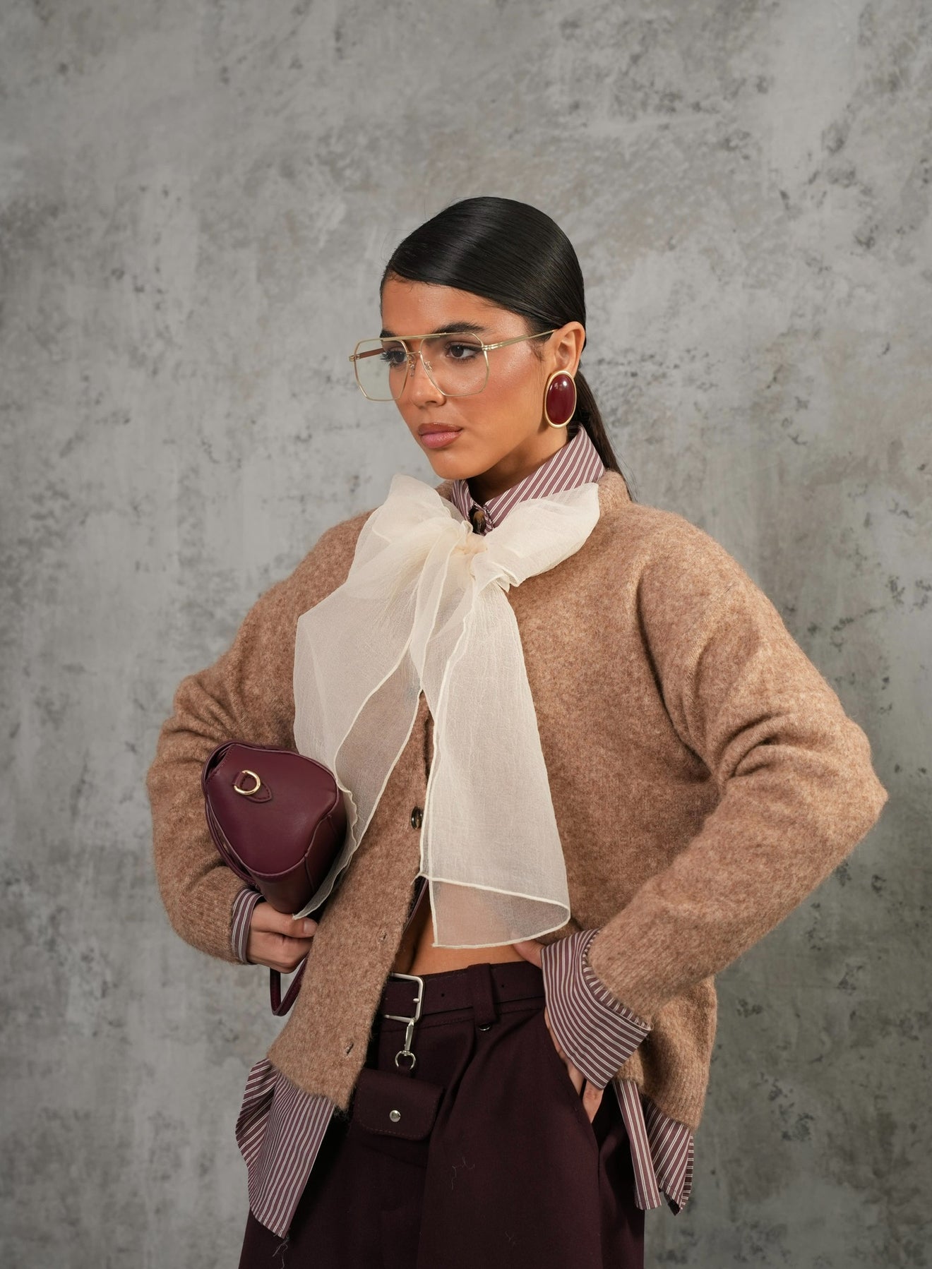 Cardigan Adid beige melange