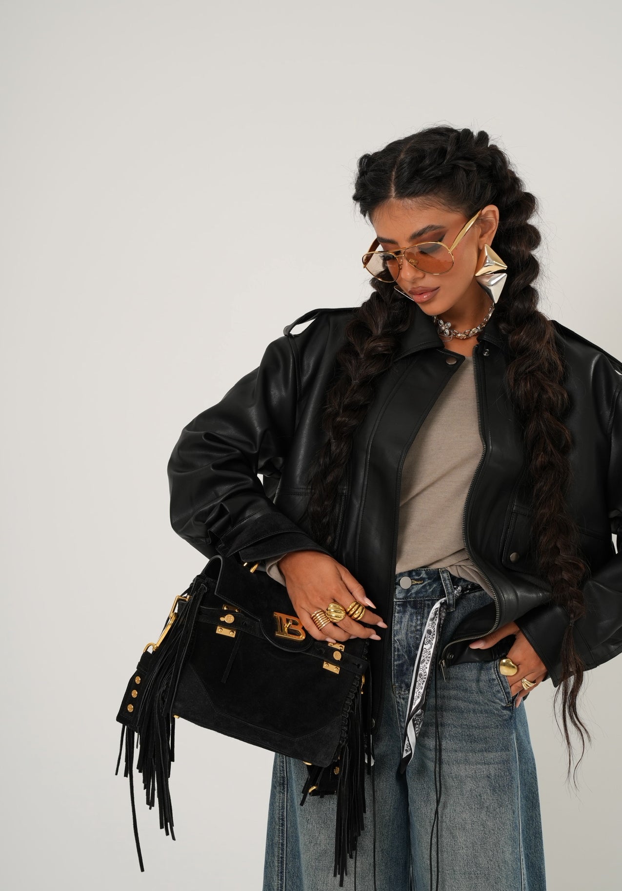 Bomber ecopelle Thalia nero