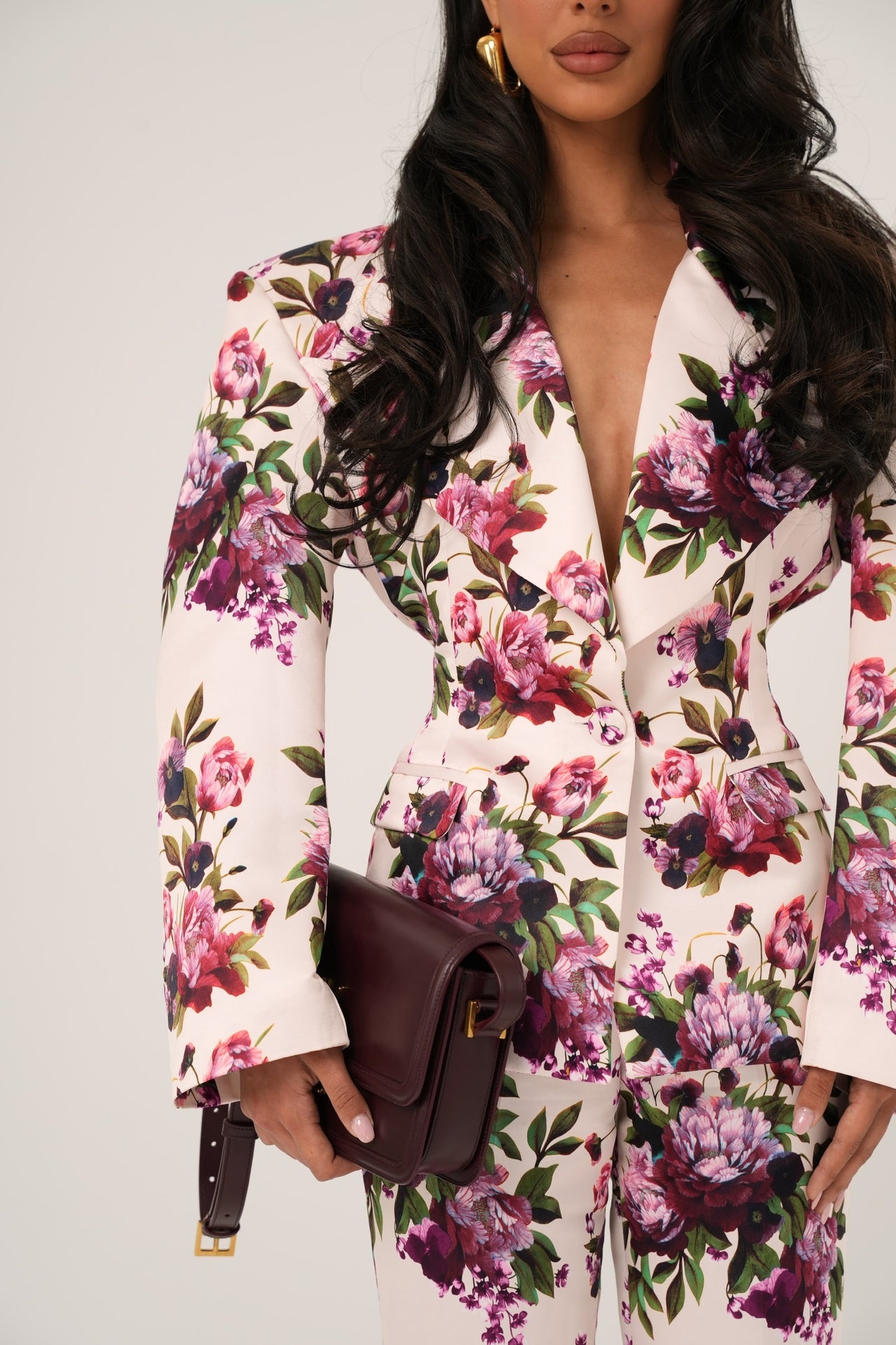 Blazer fiorato Dolce Vita panna