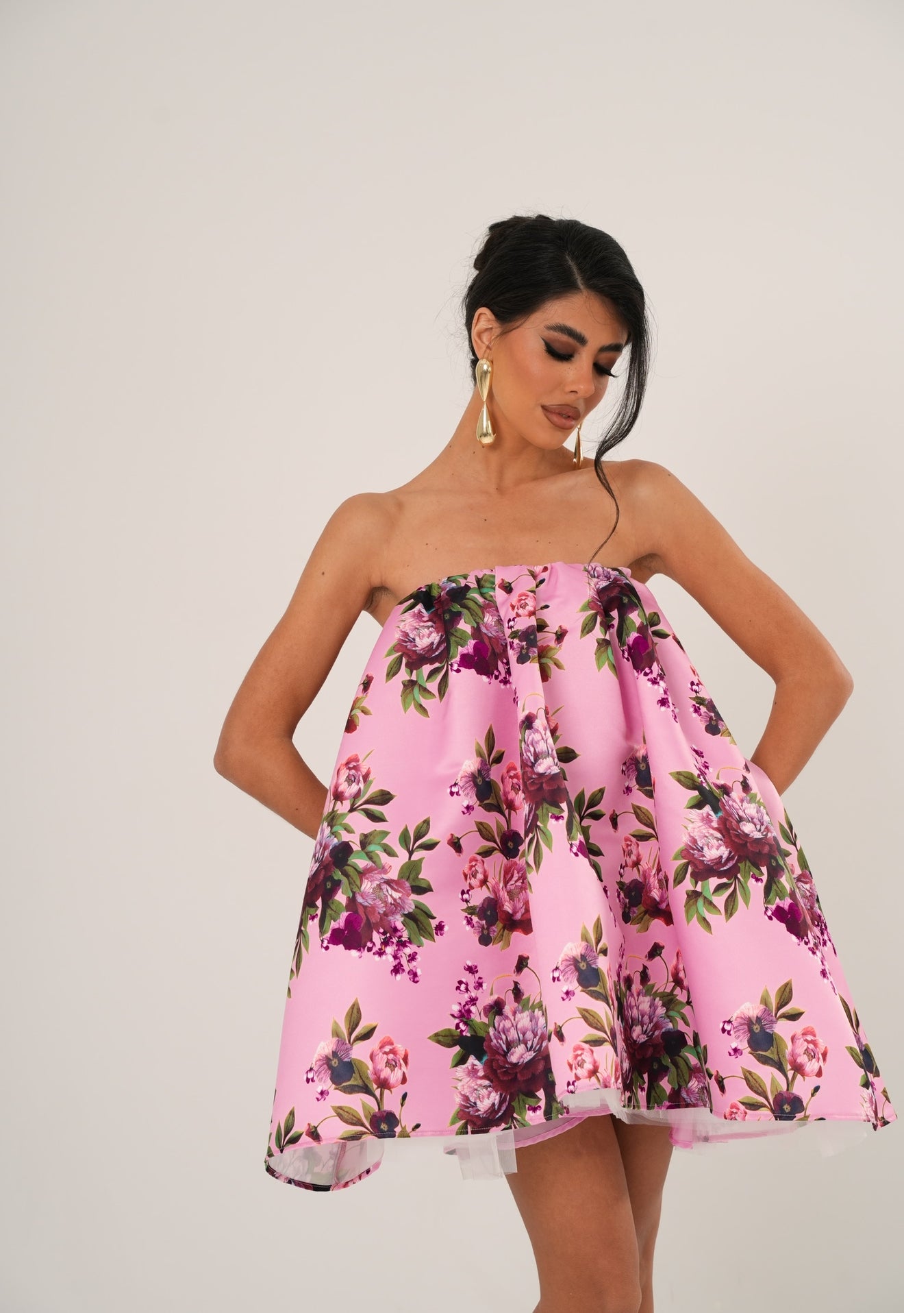Vestito fiorato Maggiolino rosa