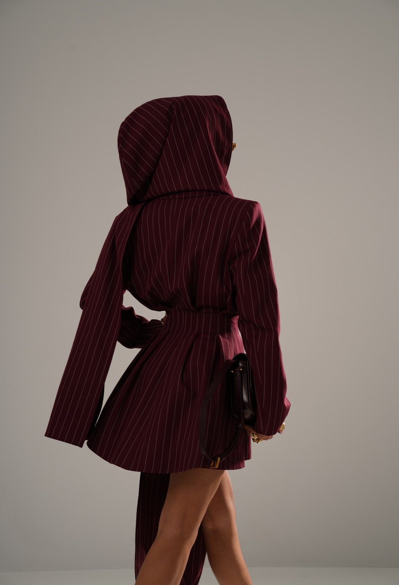 Vestito/Giacca gessato Kora bordeaux