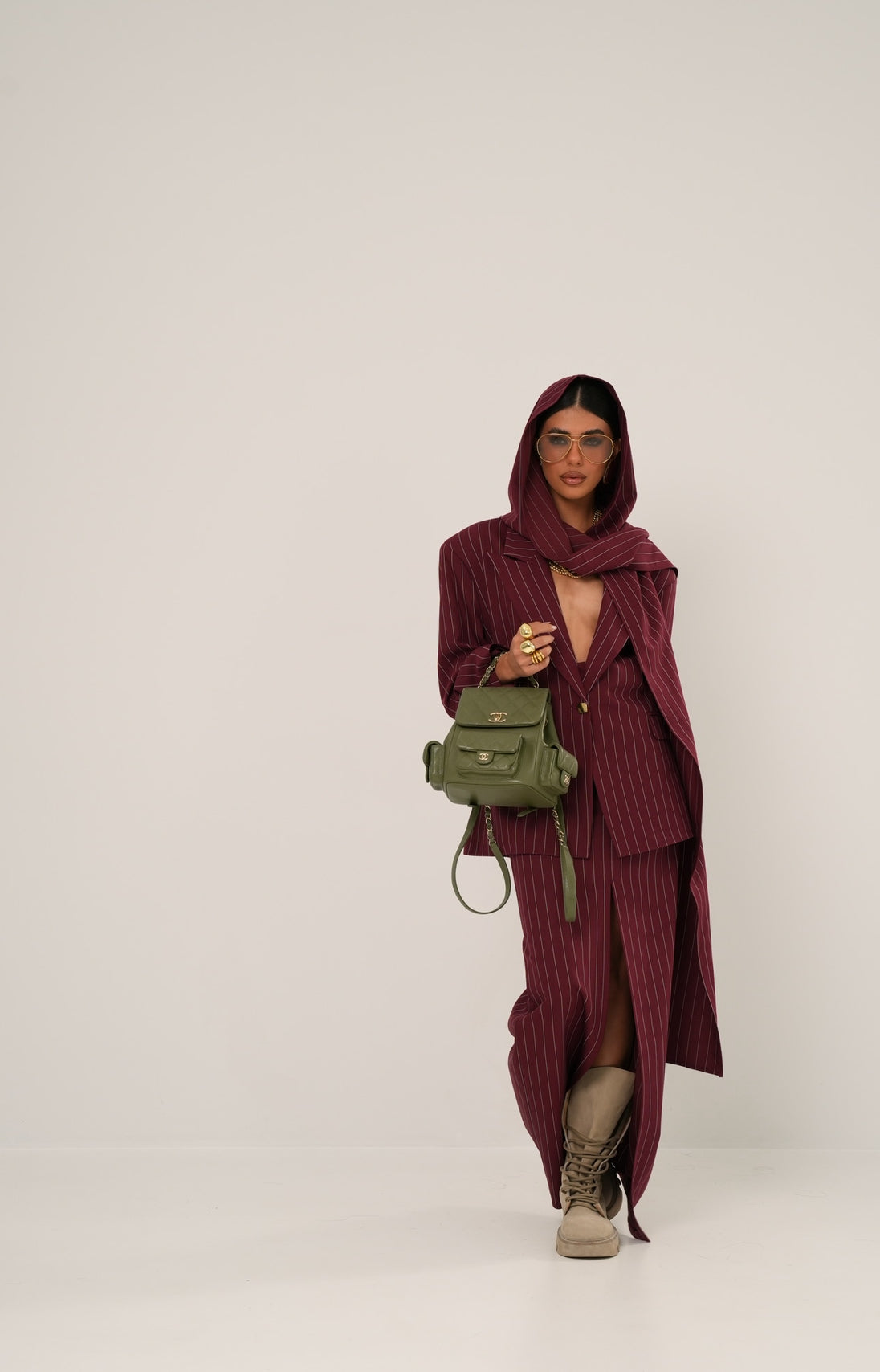 Gonna gessata Sorbillo bordeaux