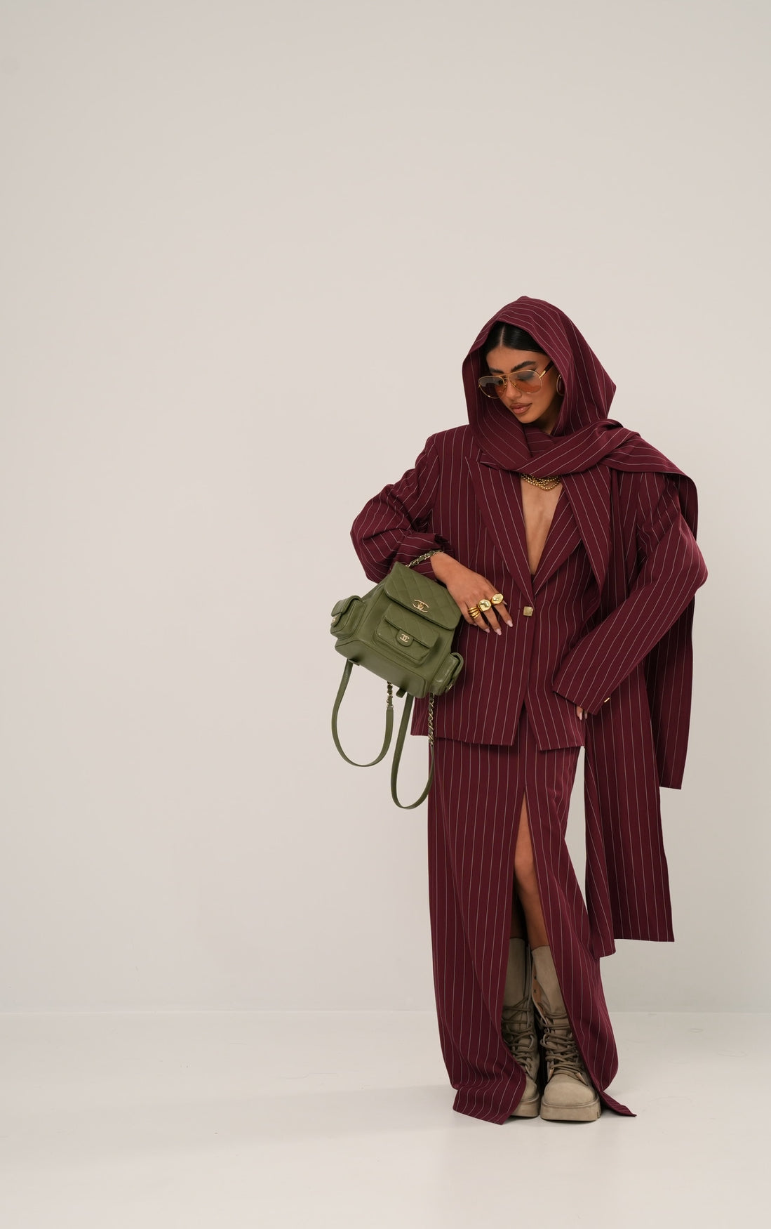 Gonna gessata Sorbillo bordeaux