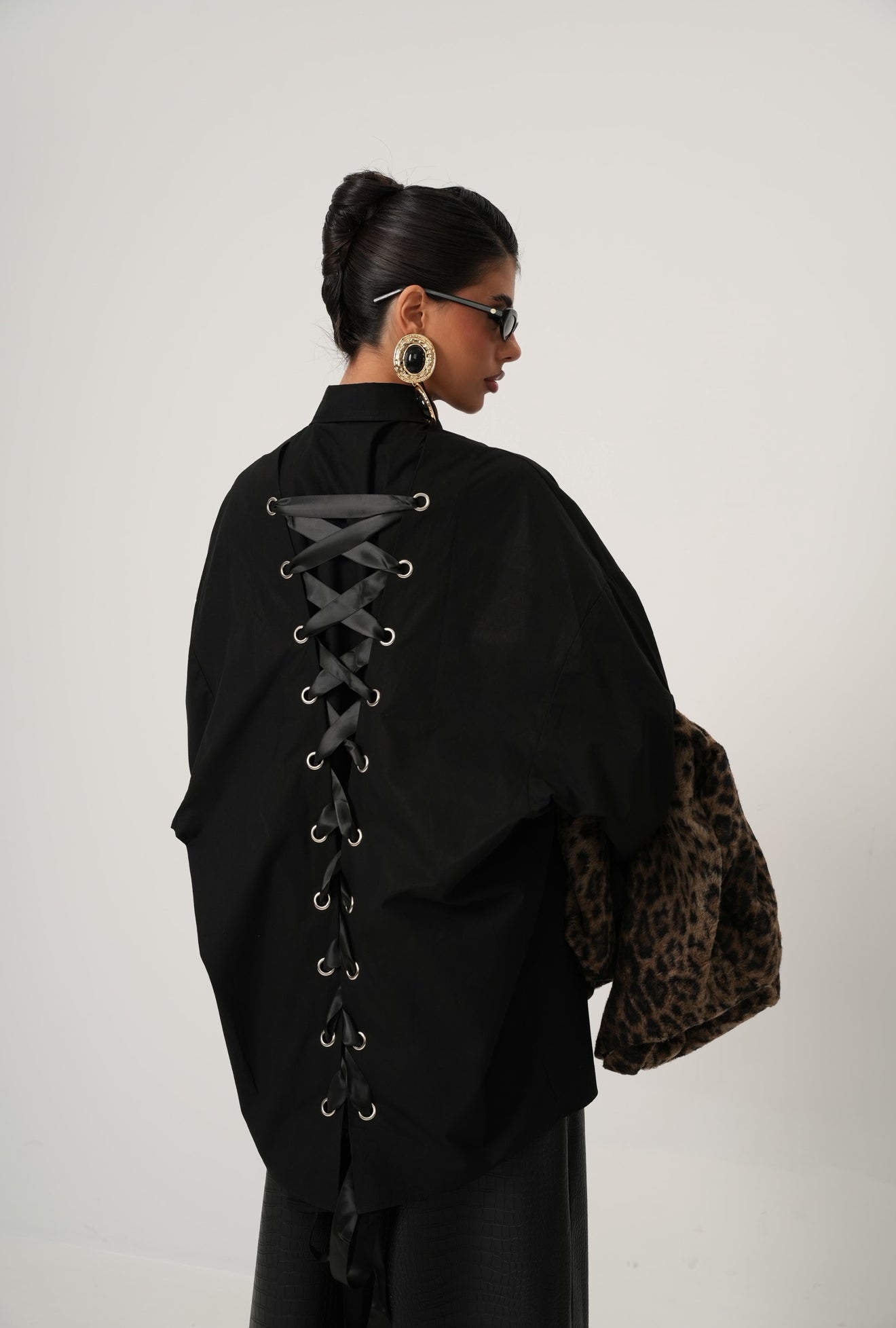 Camicia over-size Guenda nera