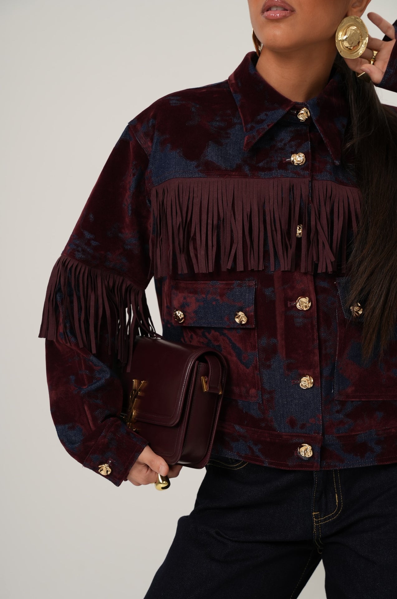 Giacchino velluto Lena bordeaux