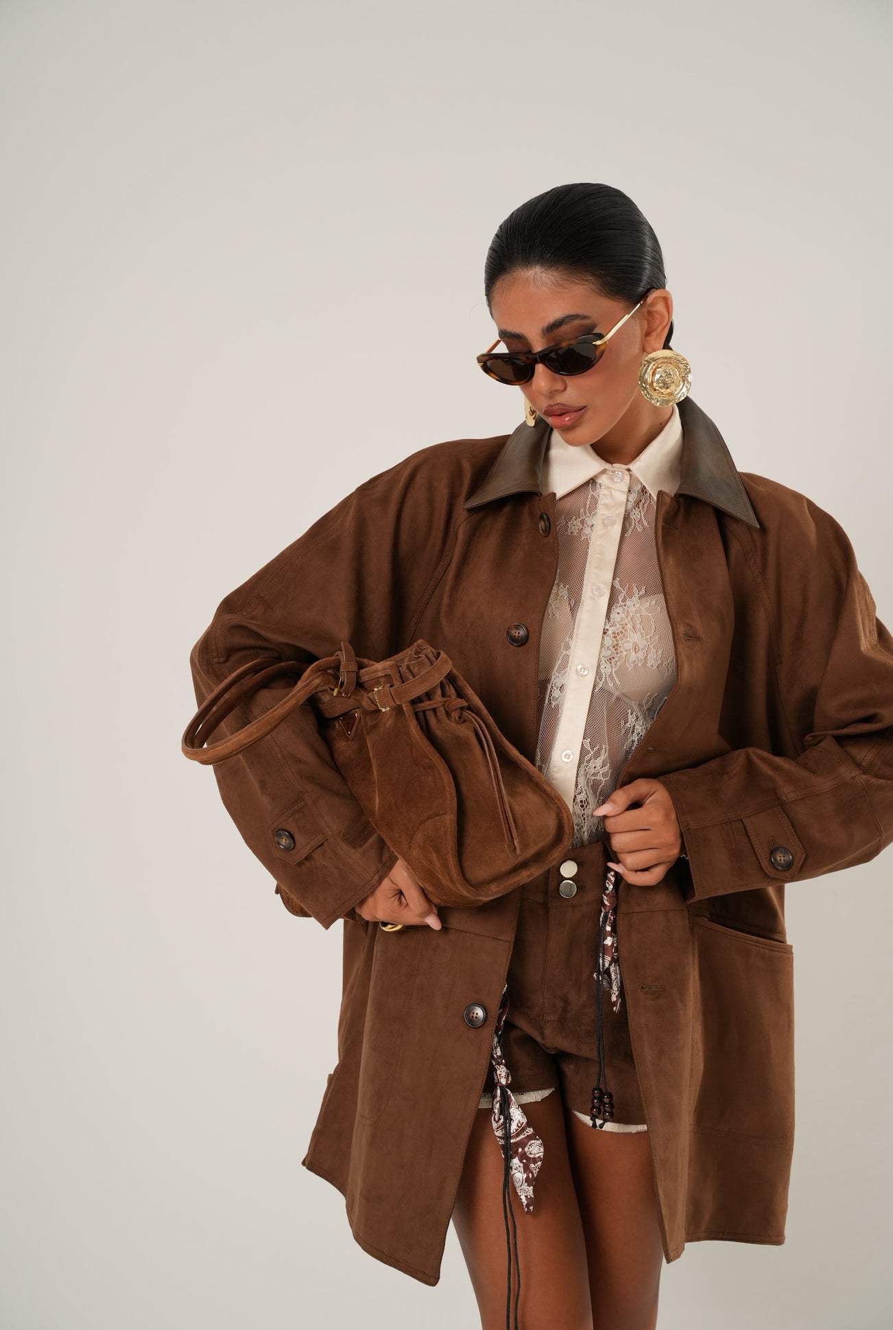 Cappotto ecocamoscio Midway marrone