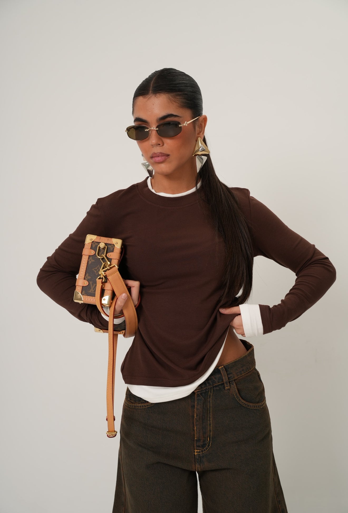 Magliettina Eliana marrone
