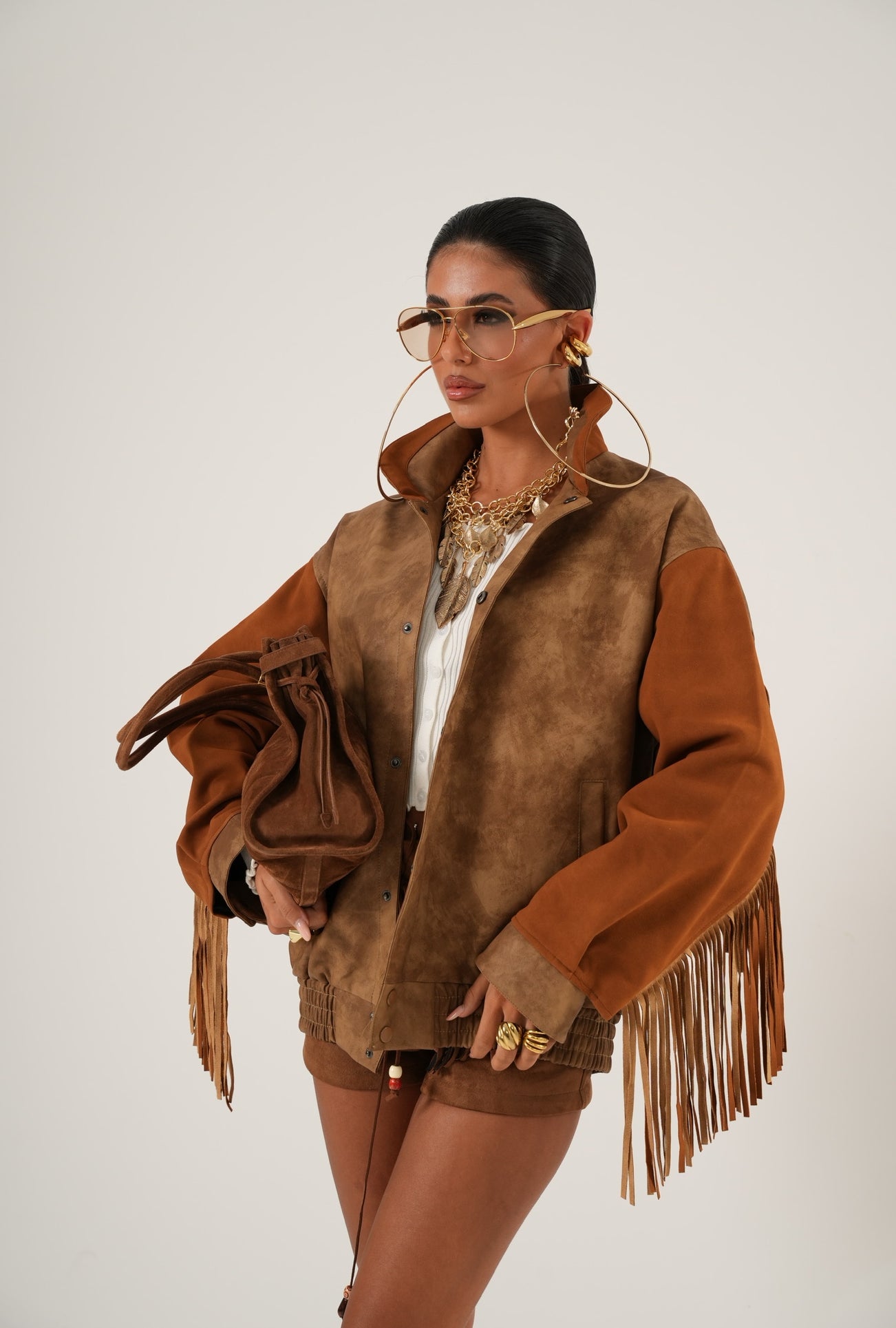 GIUBBINO FRANGE COWBOY CAMEL