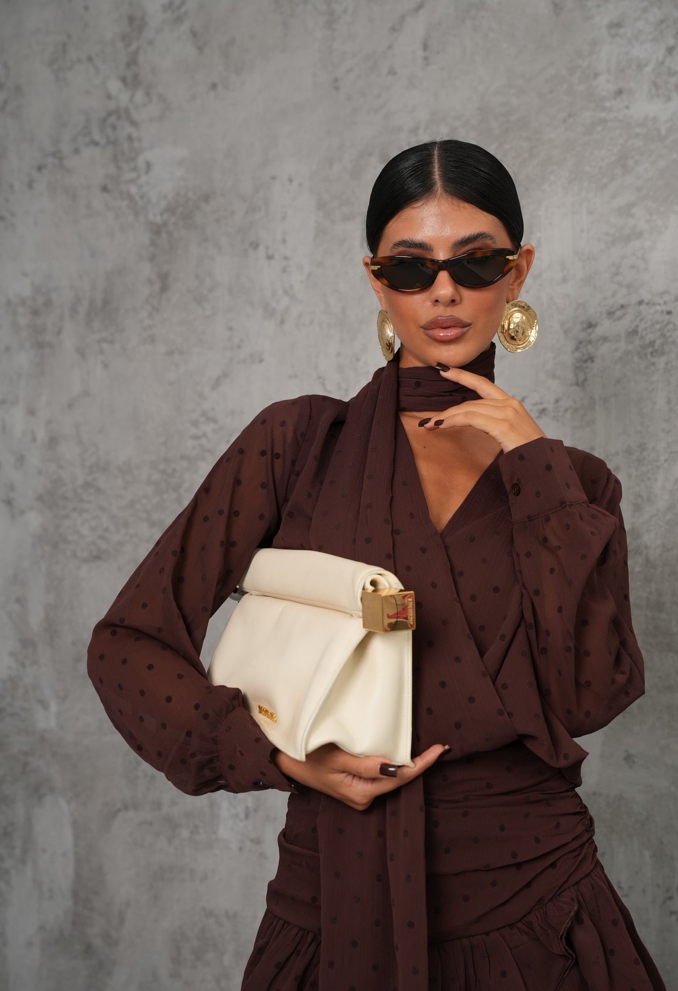 Vestito pois Thalia marrone