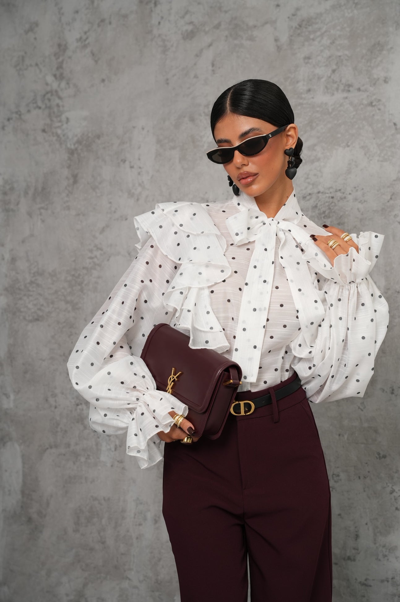 Camicia pois Silvan bianca