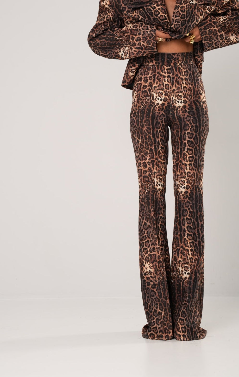 Pantaloni zampa Giove maculato