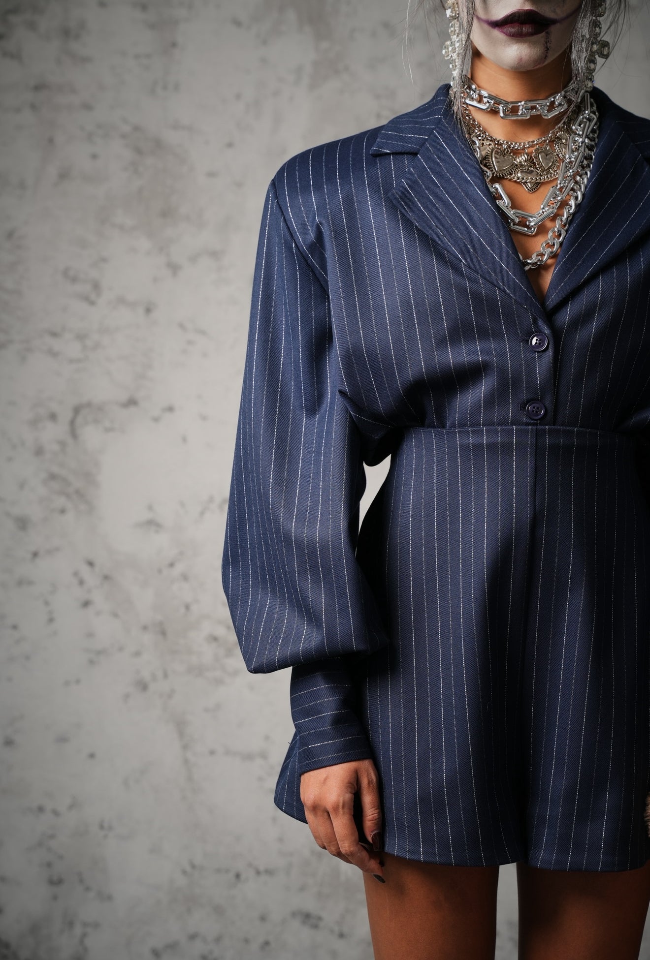 GIACCA GESSATA MALEFICENT BLU BY MARZIA MANGO